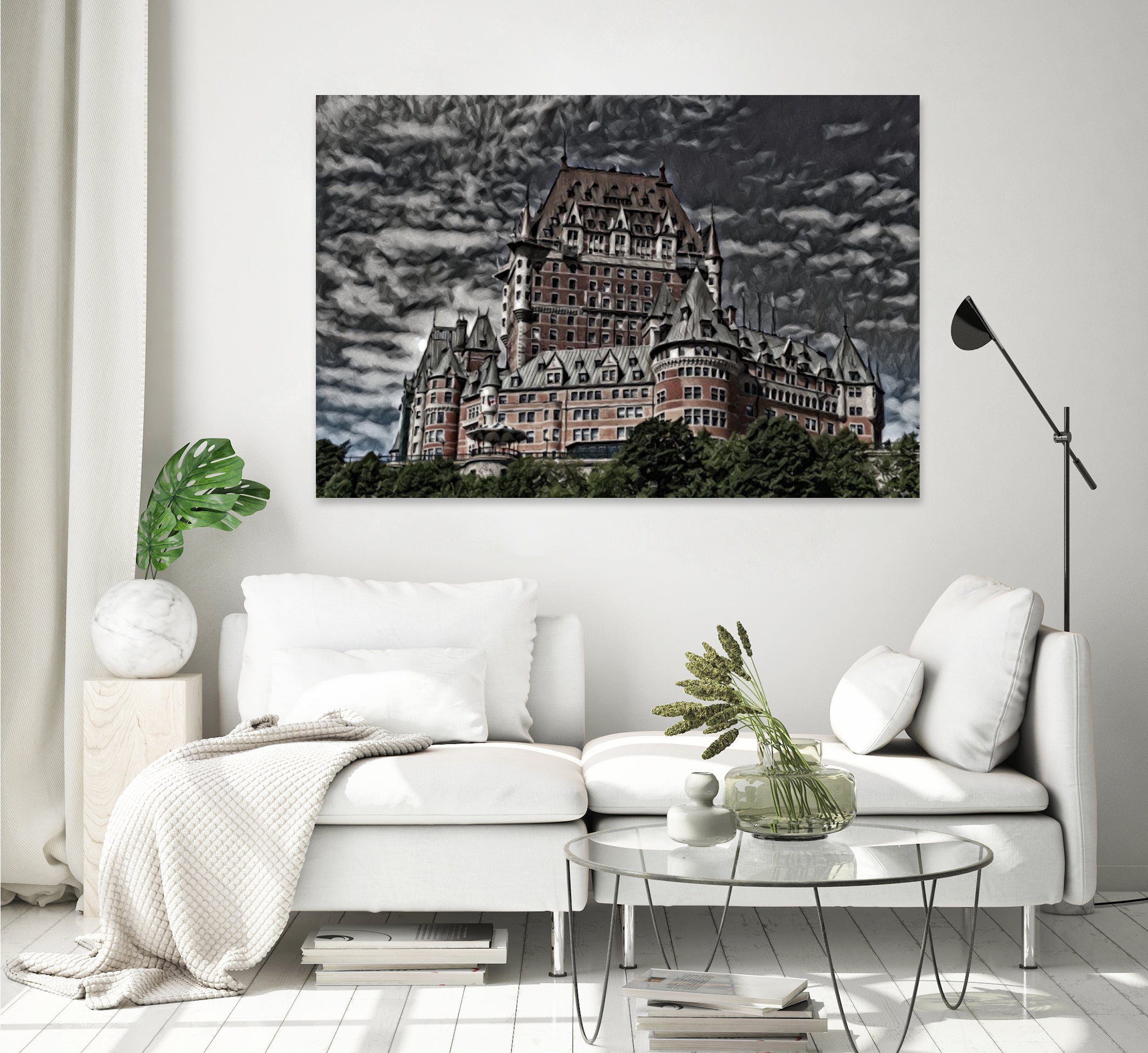 Canada Château Frontenac Artistic Illustration Rough by Renna Jason on GIANT ART - white cartooning