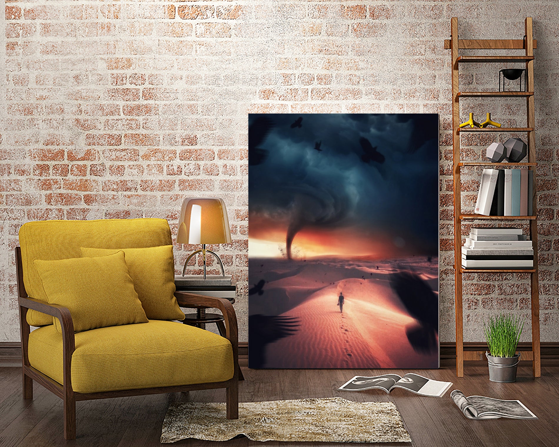 Tornado Desert by Rigaud Mickaël on GIANT ART - orange photo manipulation
