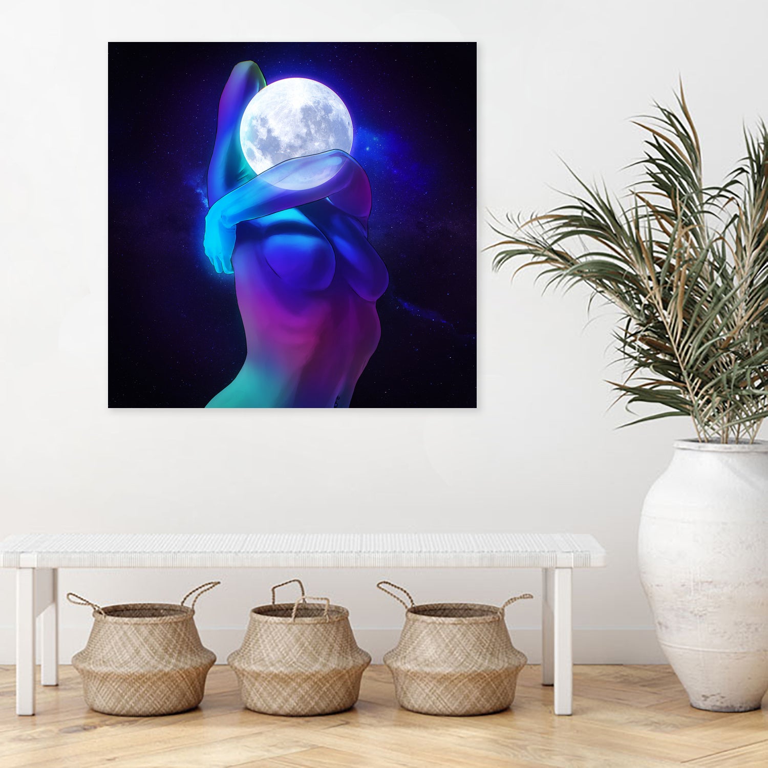 Moon Head by Francois Martin Painchaud on GIANT ART - blue character design