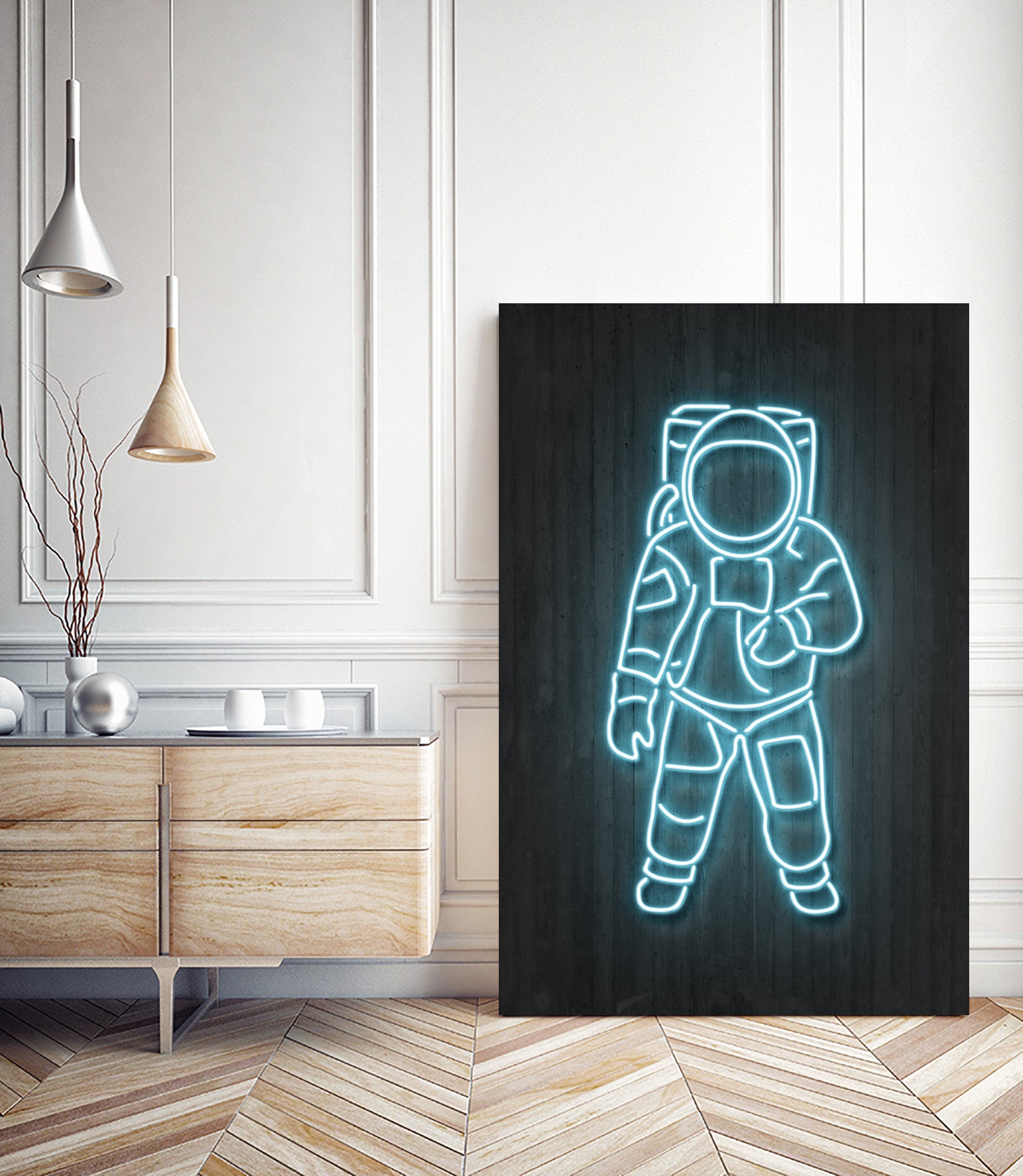 Astronaut by Octavian Mihai Mielu on GIANT ART - blue digital painting
