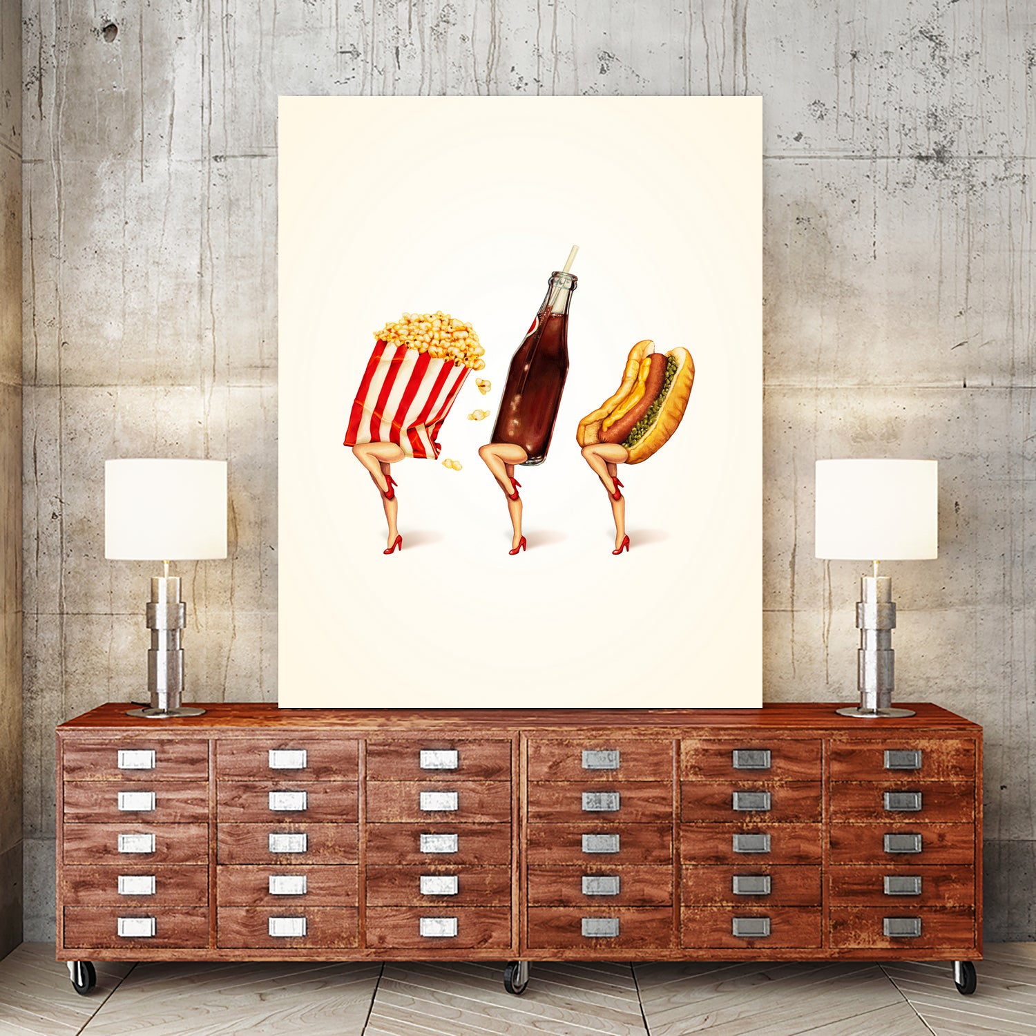 Let's All Go to the Lobby by Kelly Gilleran on GIANT ART - white mixed media