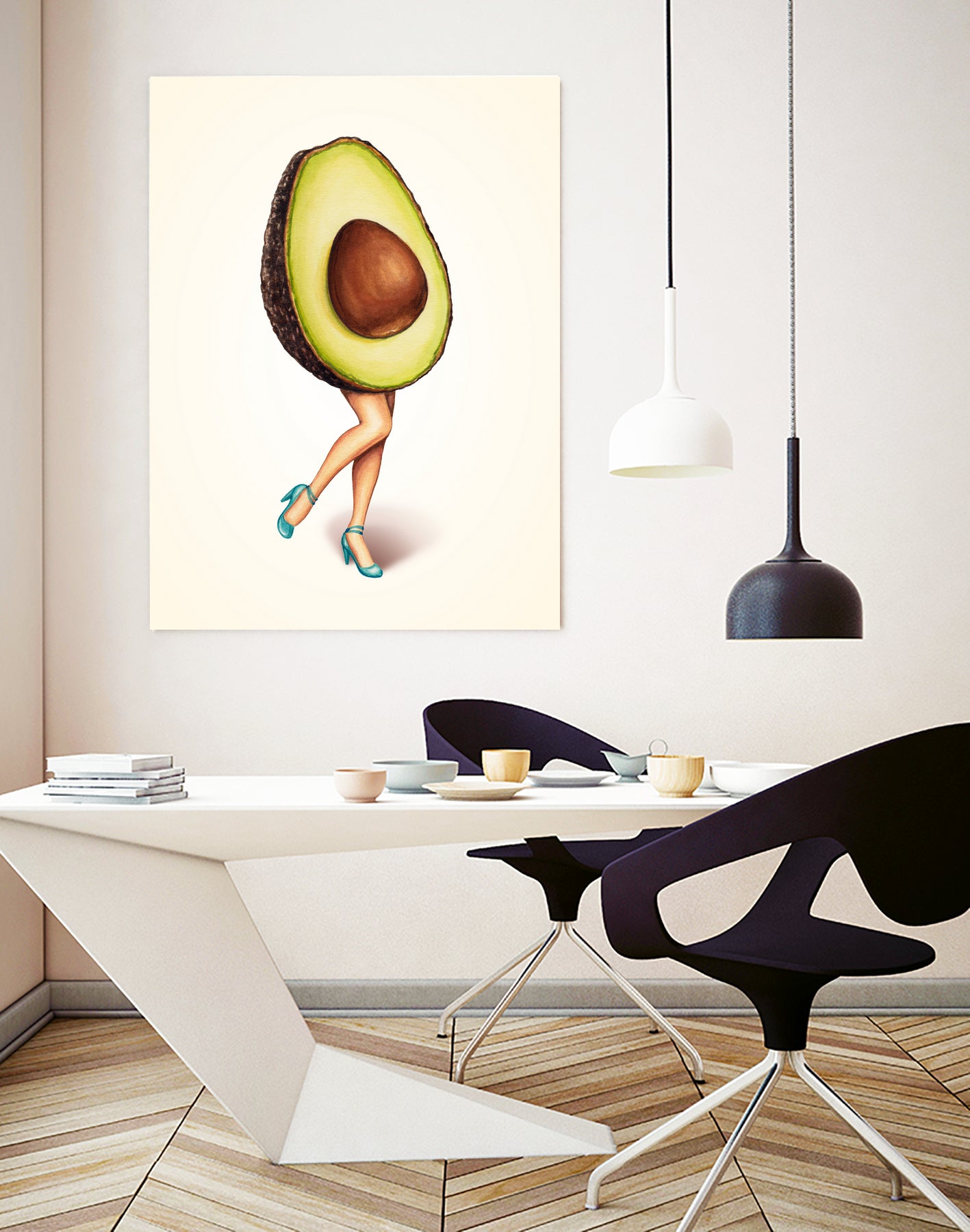 Avocado Girl by Kelly Gilleran on GIANT ART - green mixed media
