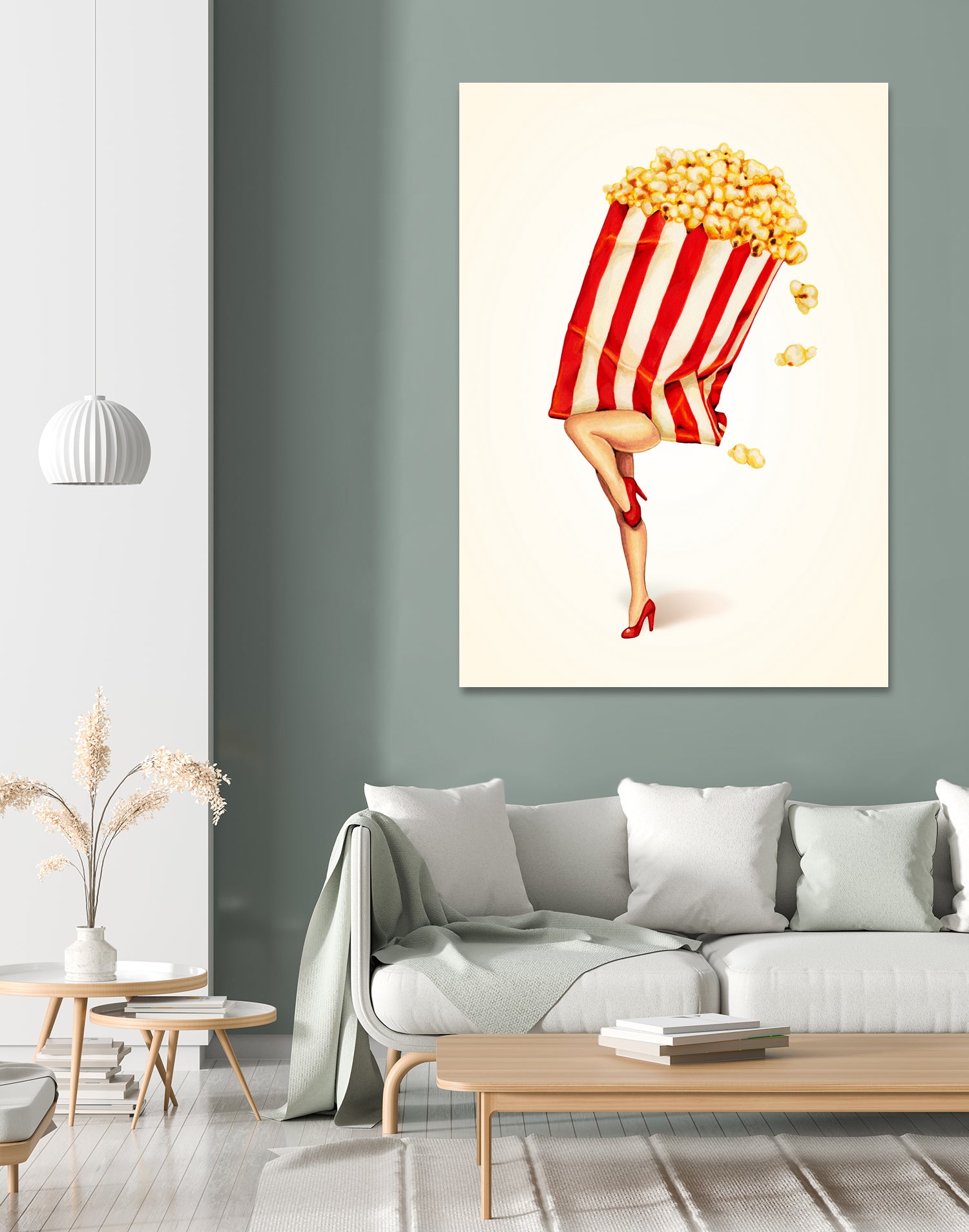 Popcorn Girl by Kelly Gilleran on GIANT ART - white mixed media