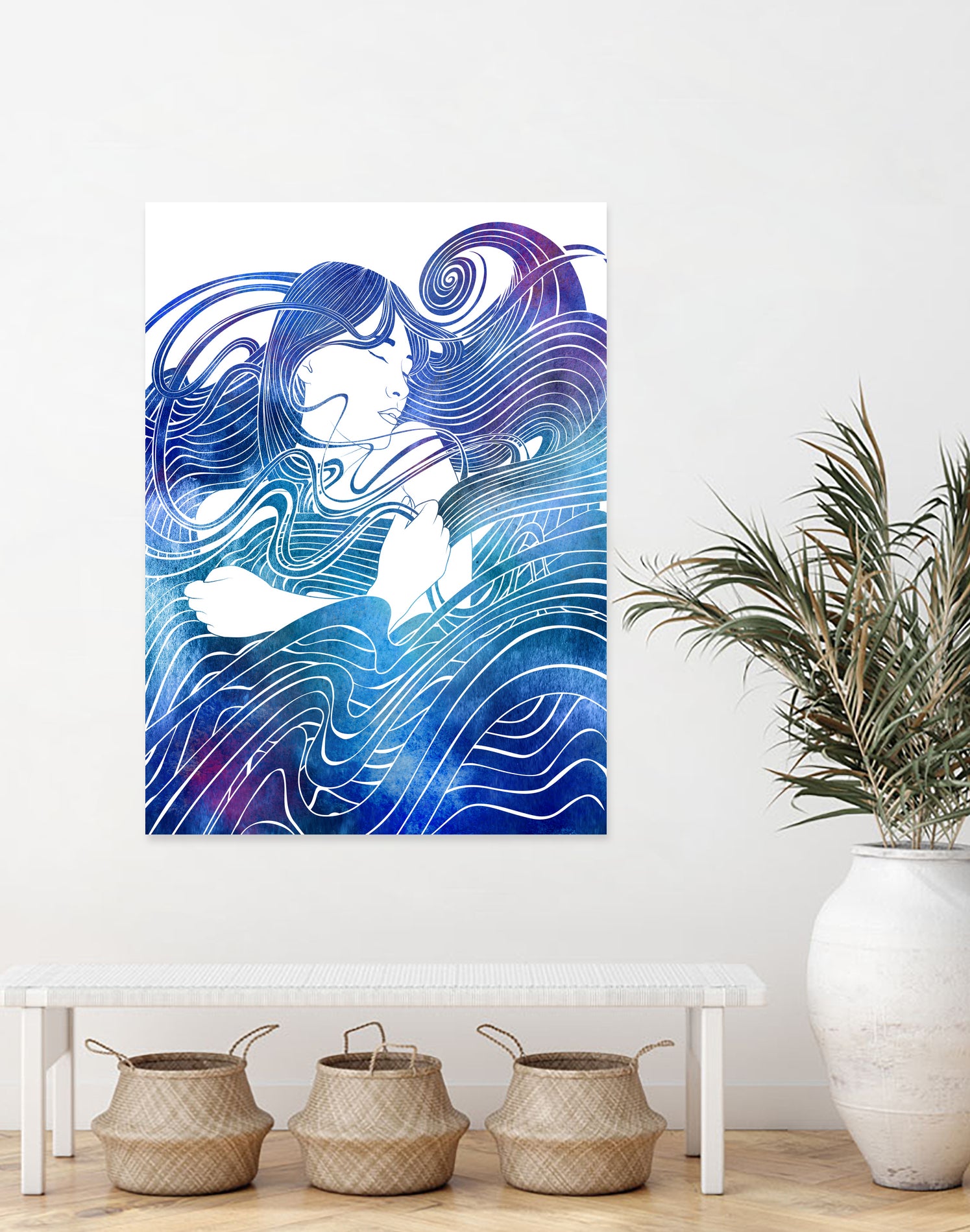 Nereid CXXXVI by Stevyn Llewellyn on GIANT ART - blue digital painting