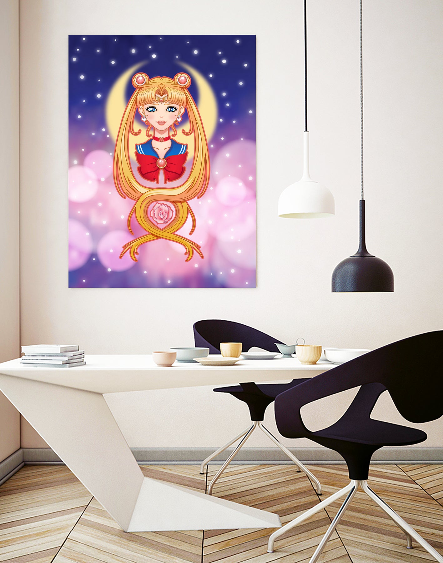Sailor Moon by Enrique Valles on GIANT ART - orange vector illustration
