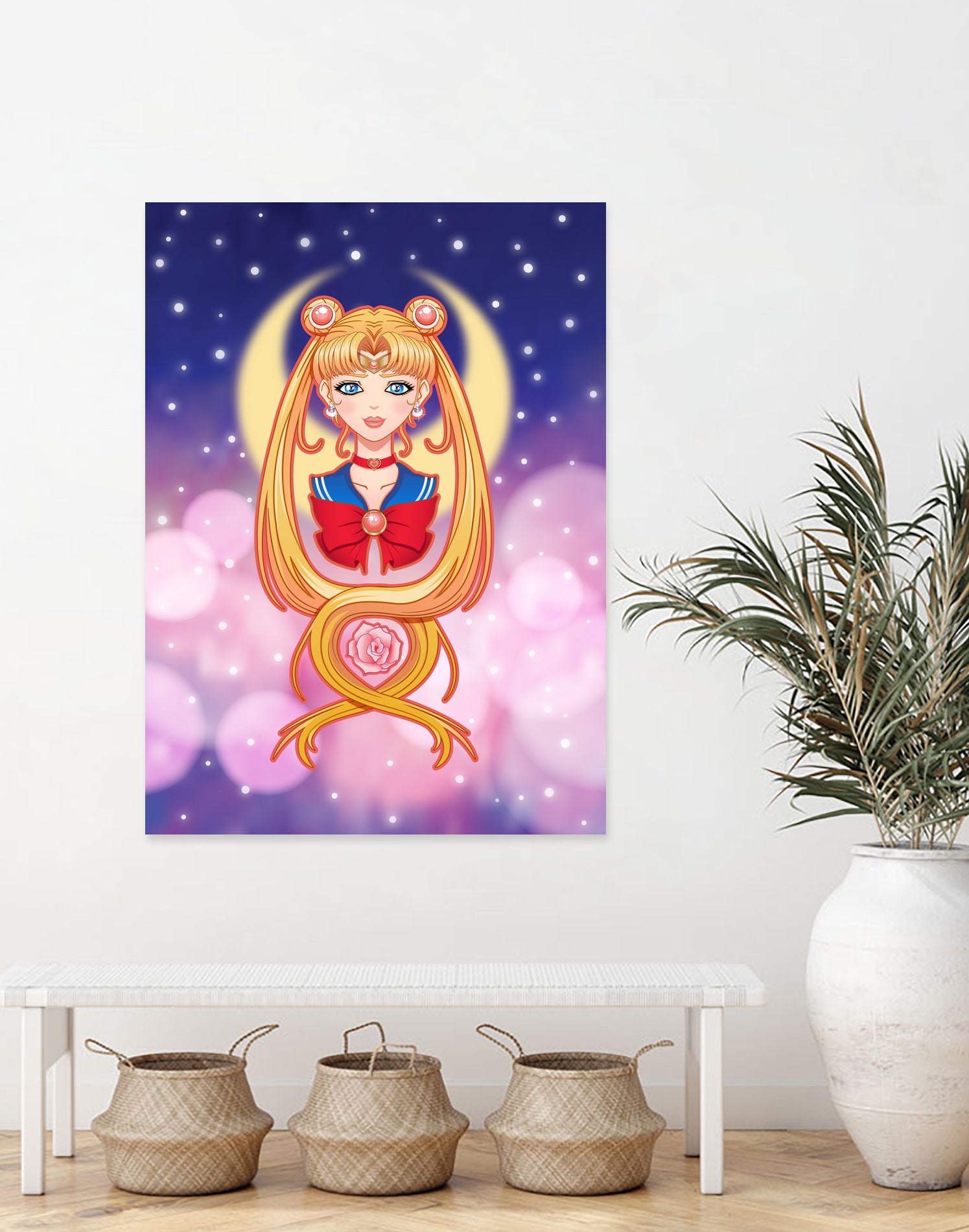 Sailor Moon by Enrique Valles on GIANT ART - orange vector illustration
