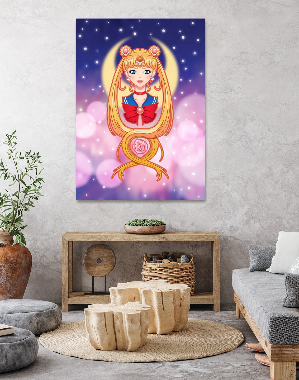 Sailor Moon by Enrique Valles on GIANT ART - orange vector illustration