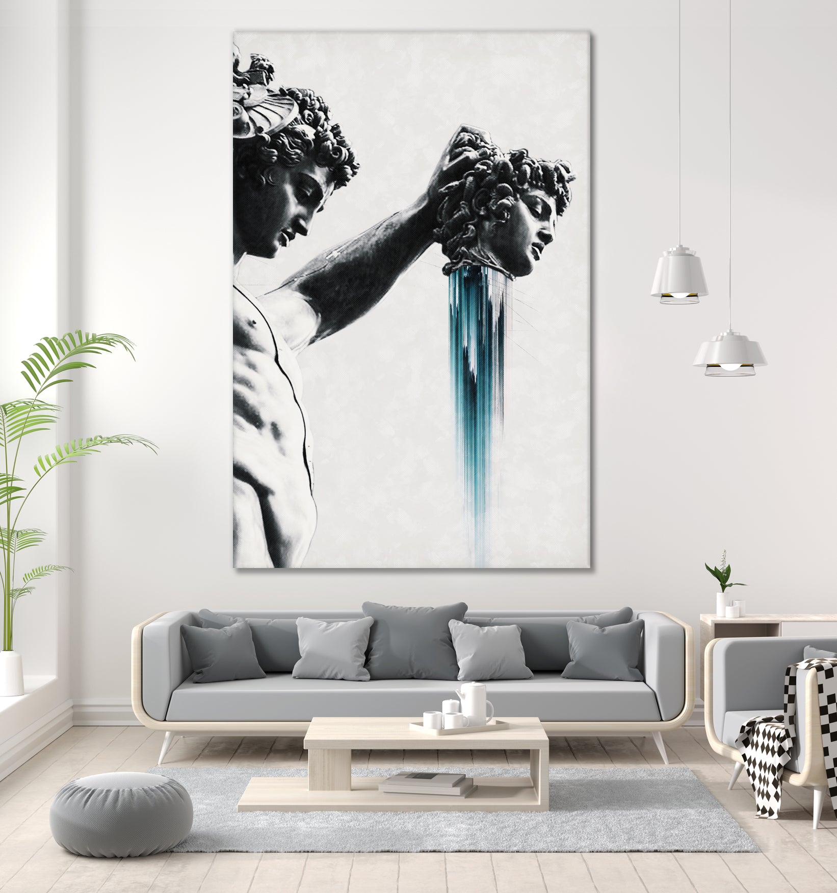 Perseus and Medusa by Menelaos Trompoukis on GIANT ART - gray digital painting