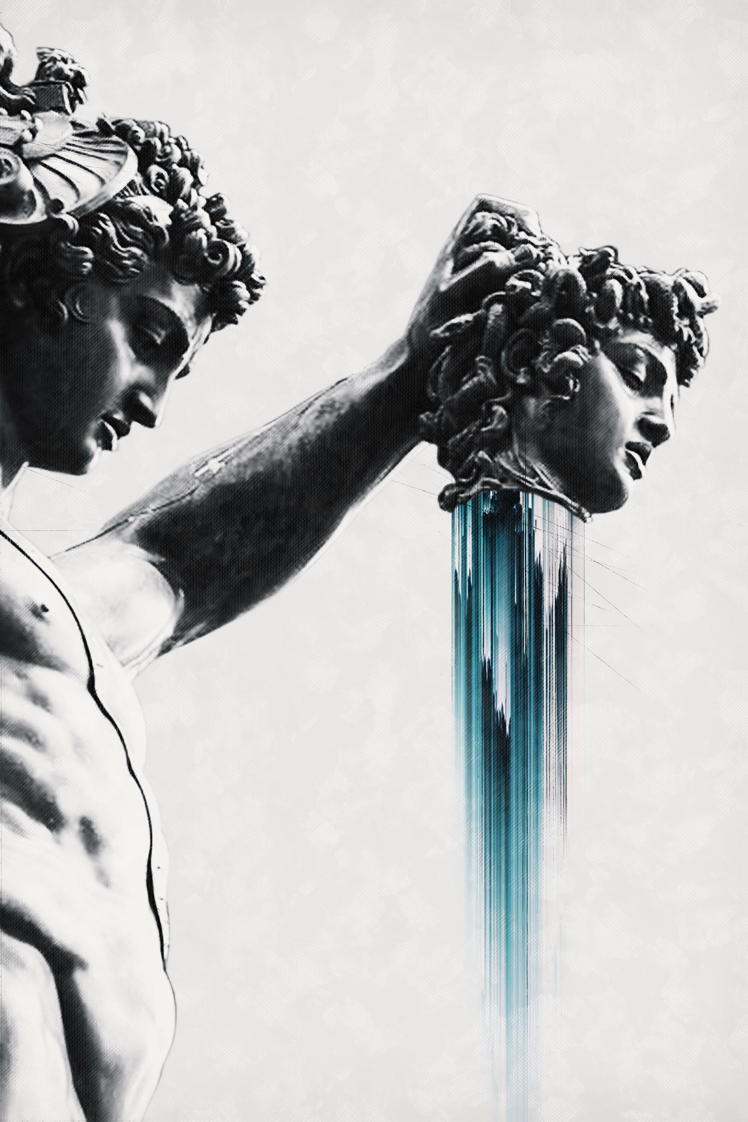 Perseus and Medusa by Menelaos Trompoukis on GIANT ART - gray digital painting