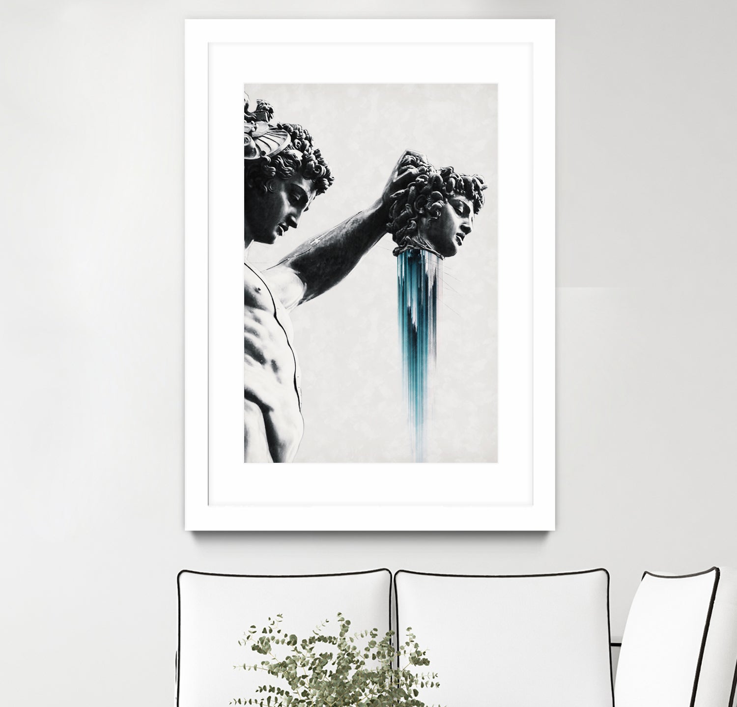 Perseus and Medusa by Menelaos Trompoukis on GIANT ART - gray digital painting