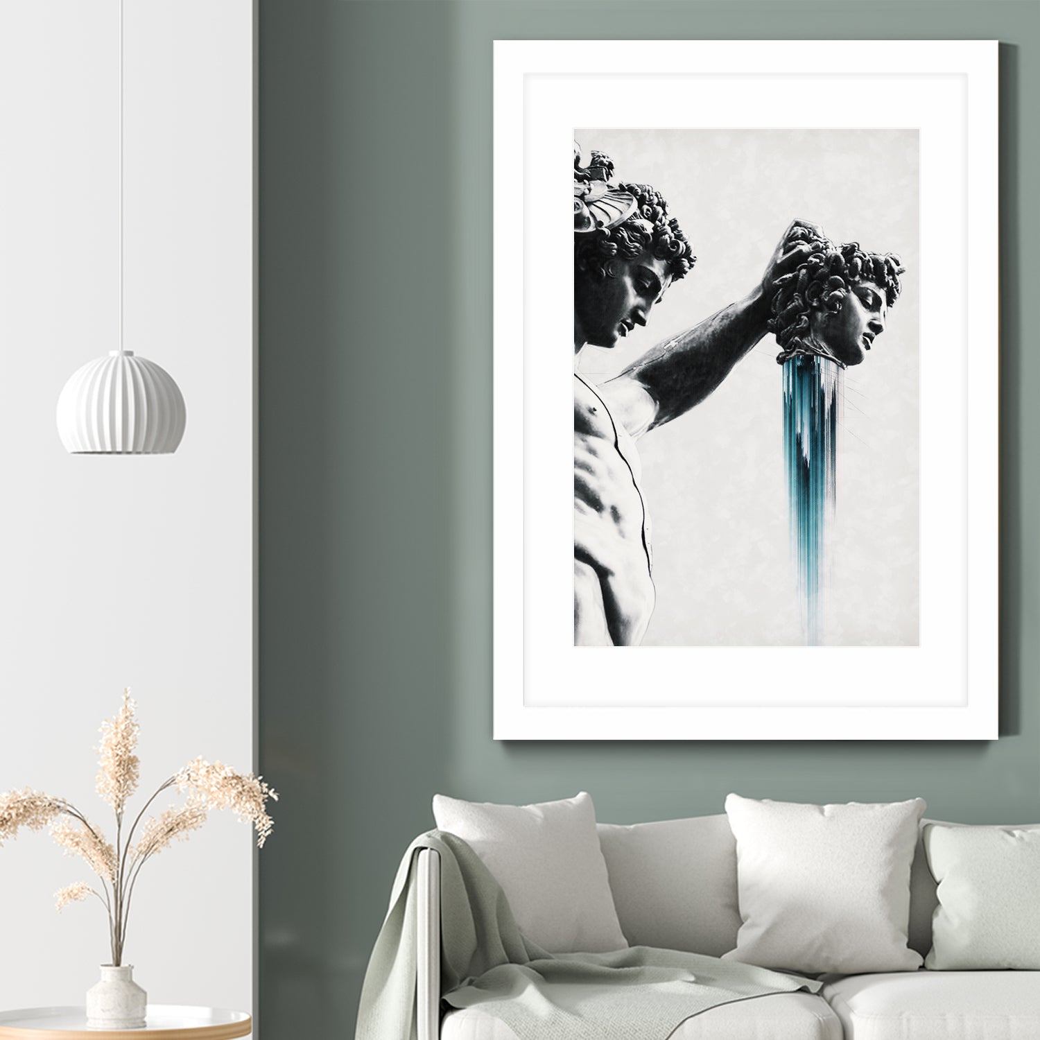 Perseus and Medusa by Menelaos Trompoukis on GIANT ART - gray digital painting