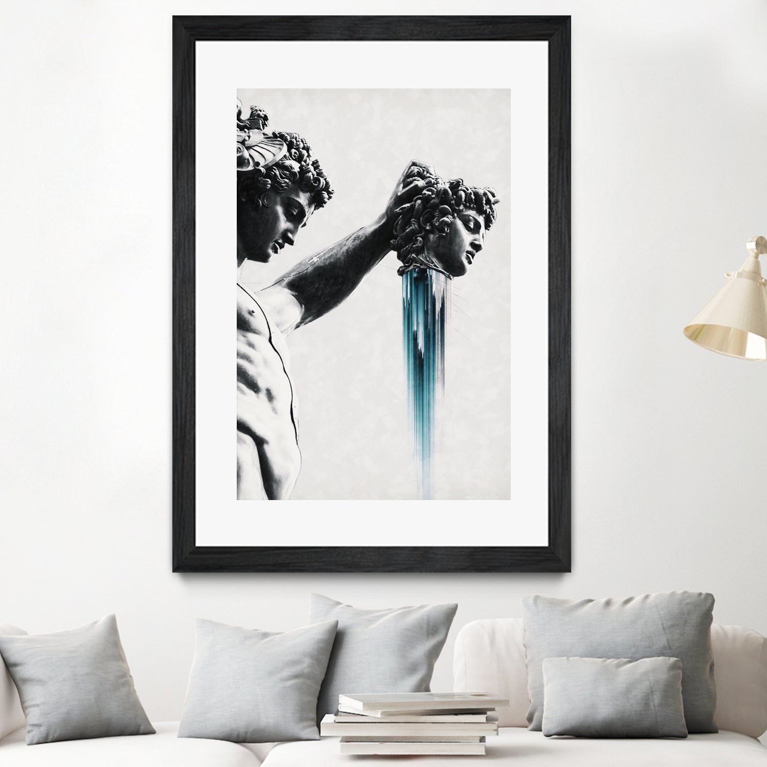 Perseus and Medusa by Menelaos Trompoukis on GIANT ART - gray digital painting