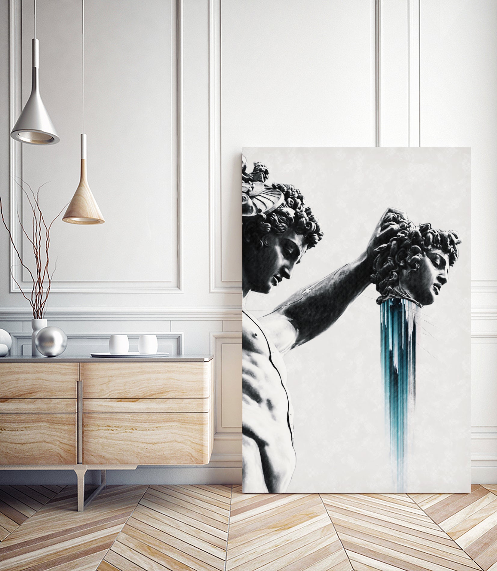 Perseus and Medusa by Menelaos Trompoukis on GIANT ART - gray digital painting