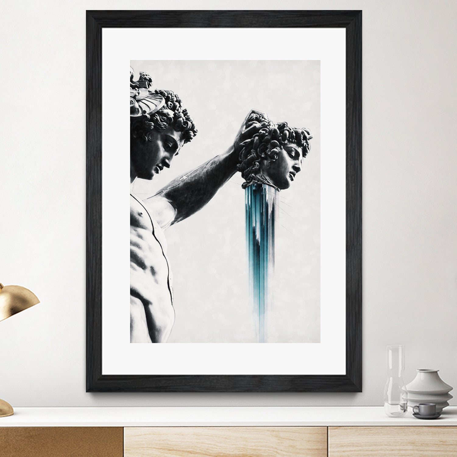 Perseus and Medusa by Menelaos Trompoukis on GIANT ART - gray digital painting