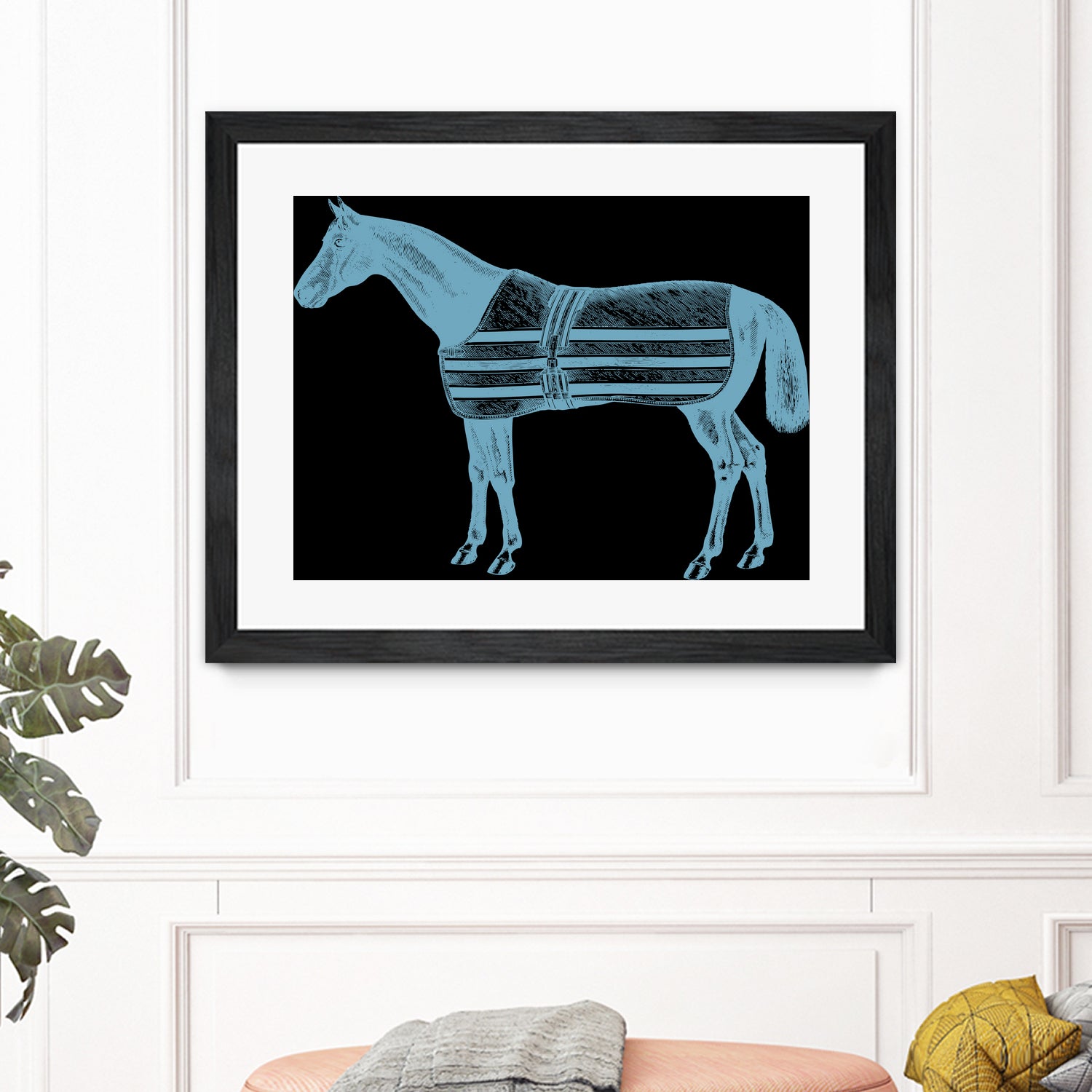 HORSE LT BLUE by Thomas Fernez on GIANT ART - blue digital drawing