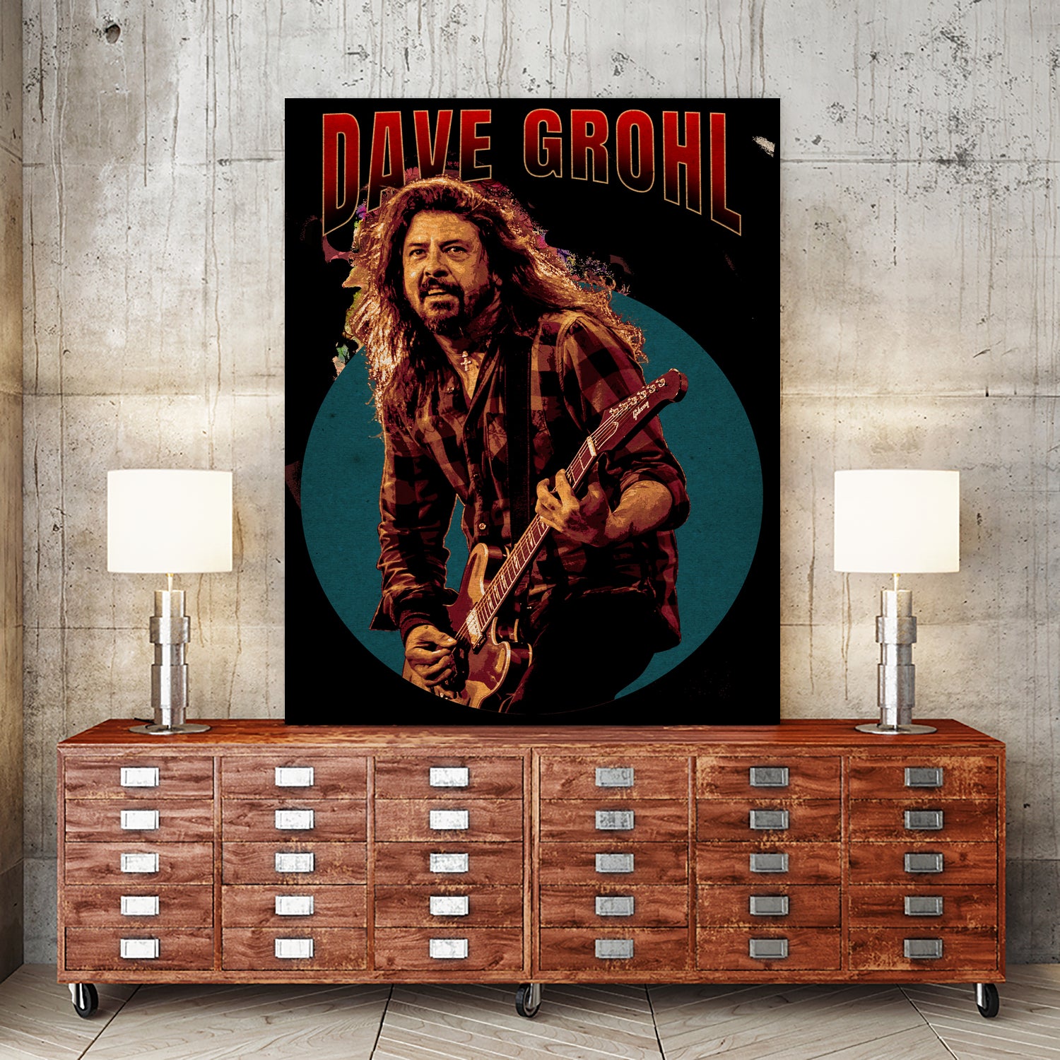 Dave Grohl Live in Show by ade niroi91 on GIANT ART - white photo illustration