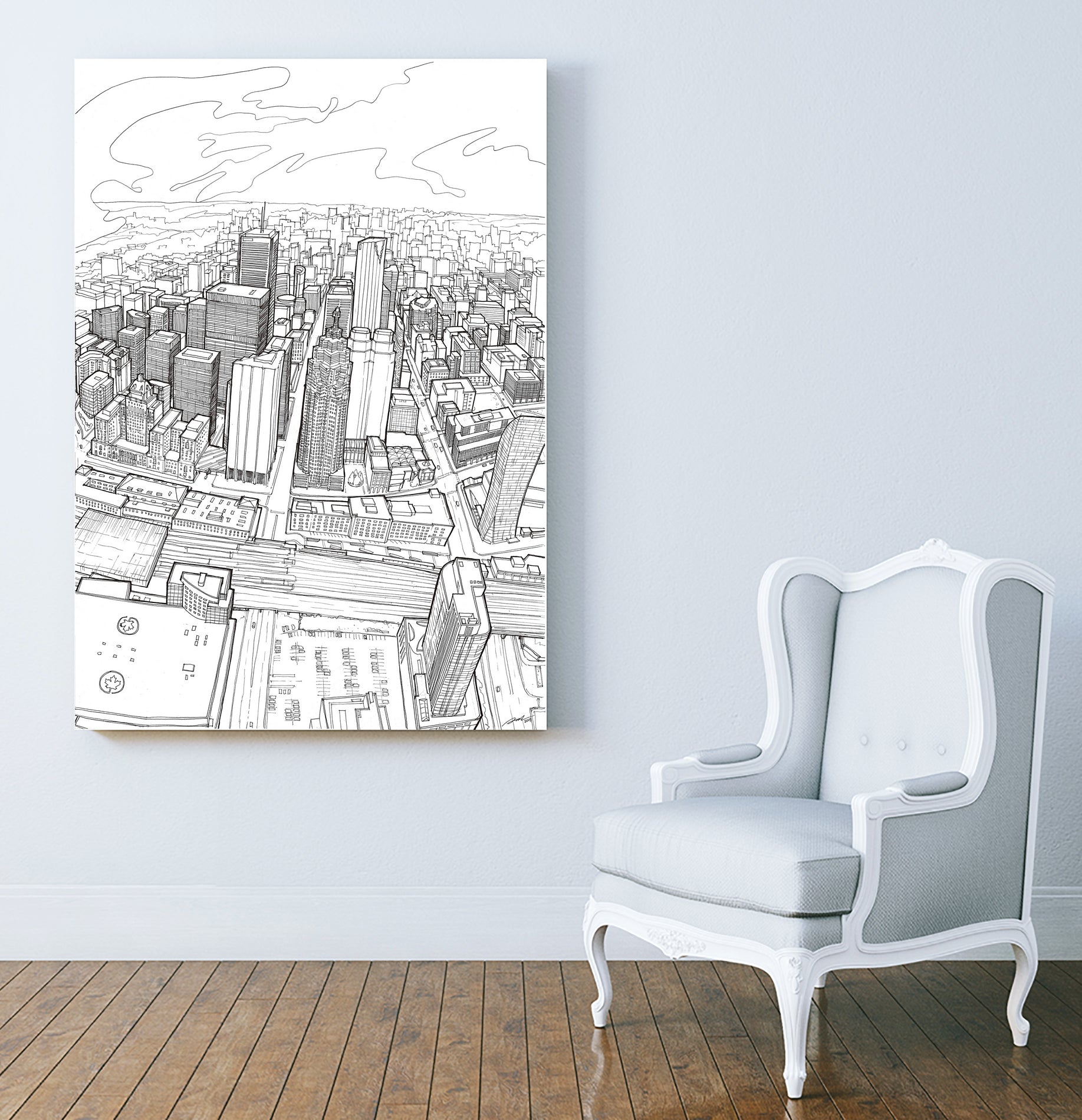 Toronto 3/3 by Anne Ma on GIANT ART - black mixed media