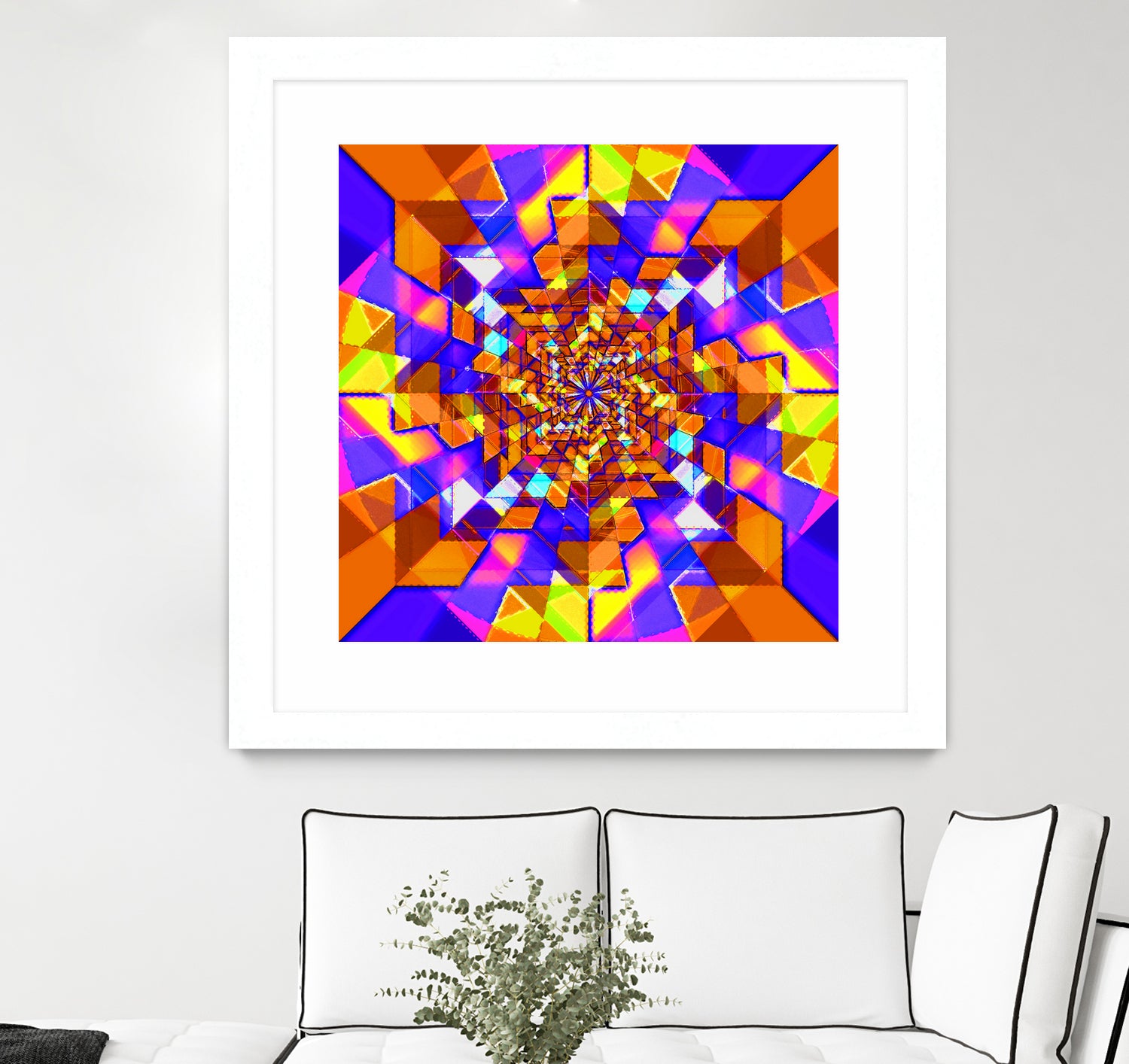 Spiral Squares by Pete Smith on GIANT ART - fuchsia digital painting