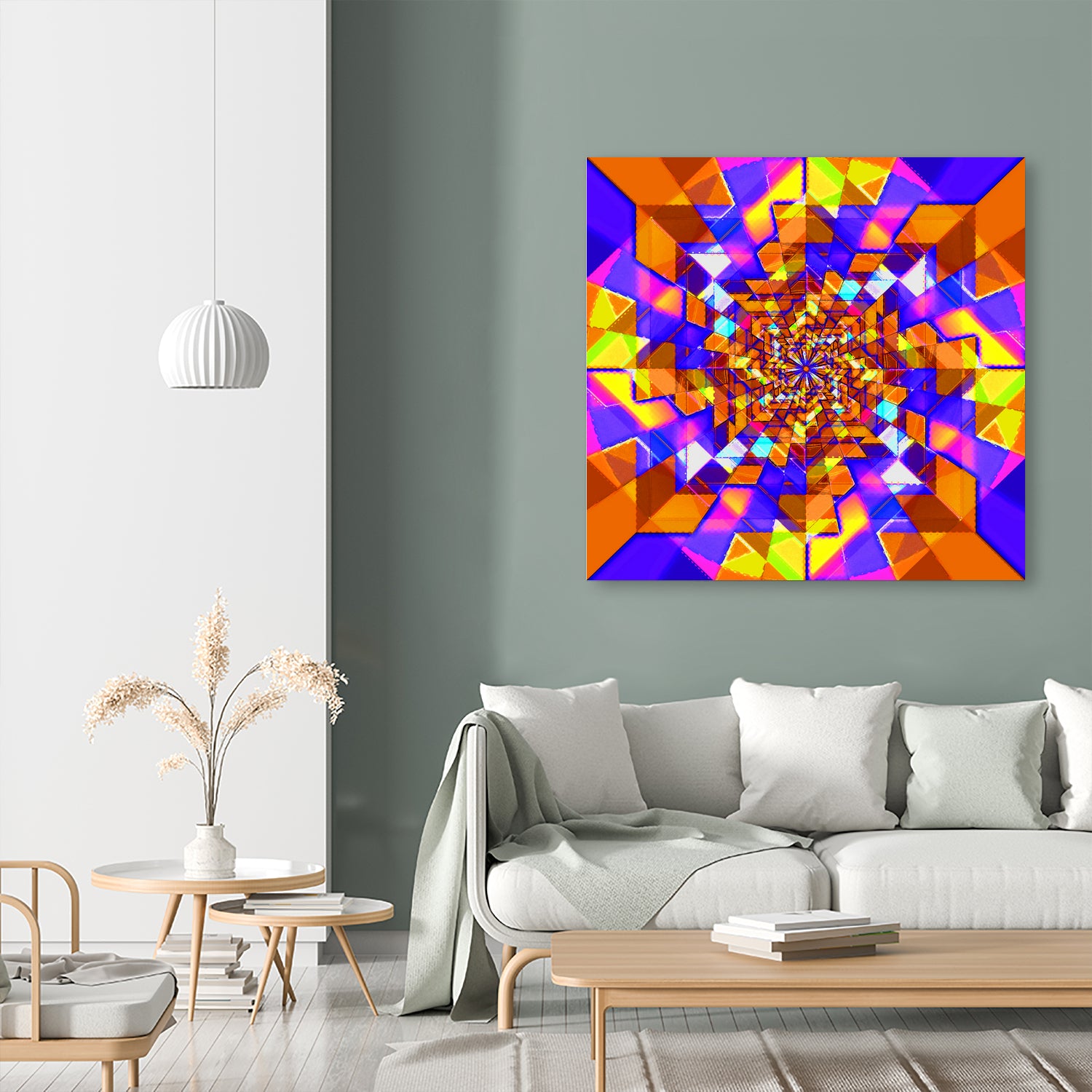 Spiral Squares by Pete Smith on GIANT ART - fuchsia digital painting
