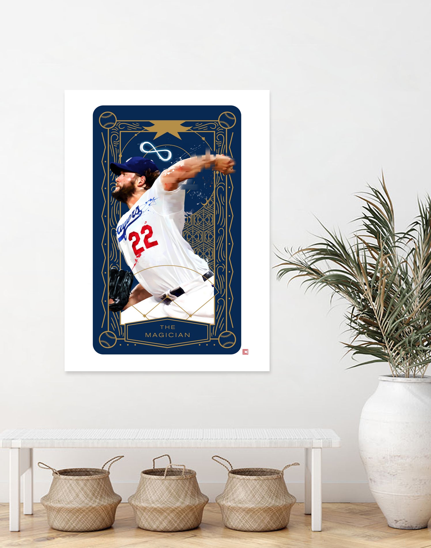 Dodgers Tarot: The Magician by Claudia Labarca on GIANT ART - blue digital painting