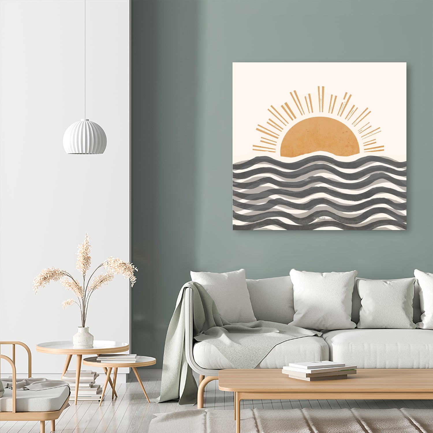 Waft Sun-Grey by Chrysafia Vogiatzi on GIANT ART - gray digital painting