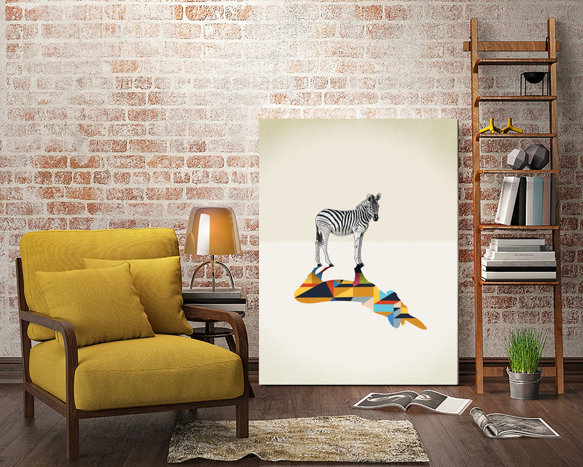 Walking Shadow, Zebra by Jason Ratliff on GIANT ART - photo illustration