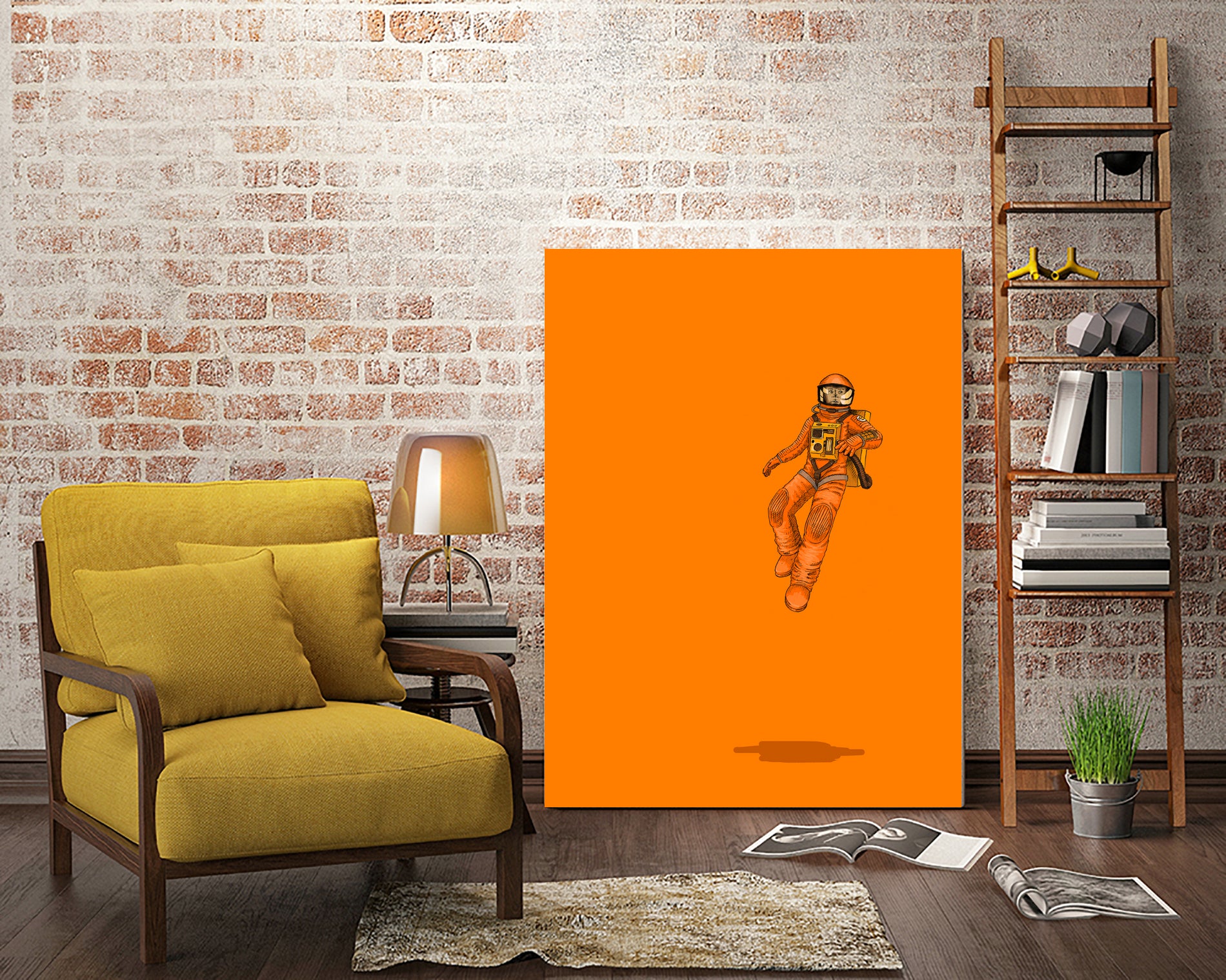 Float - Out in space by Jason Ratliff on GIANT ART - orange digital painting