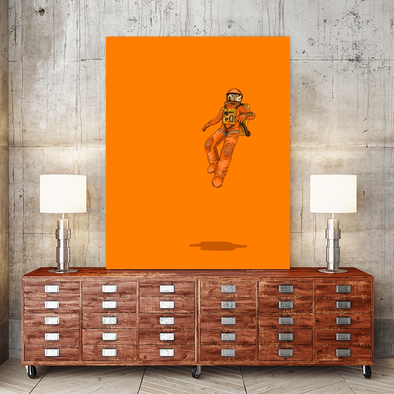 Float - Out in space by Jason Ratliff on GIANT ART - orange digital painting