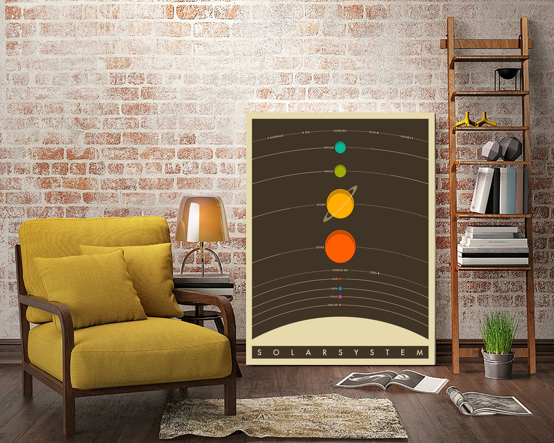 Solar System by Jazzberry Blue on GIANT ART - brown vector illustration