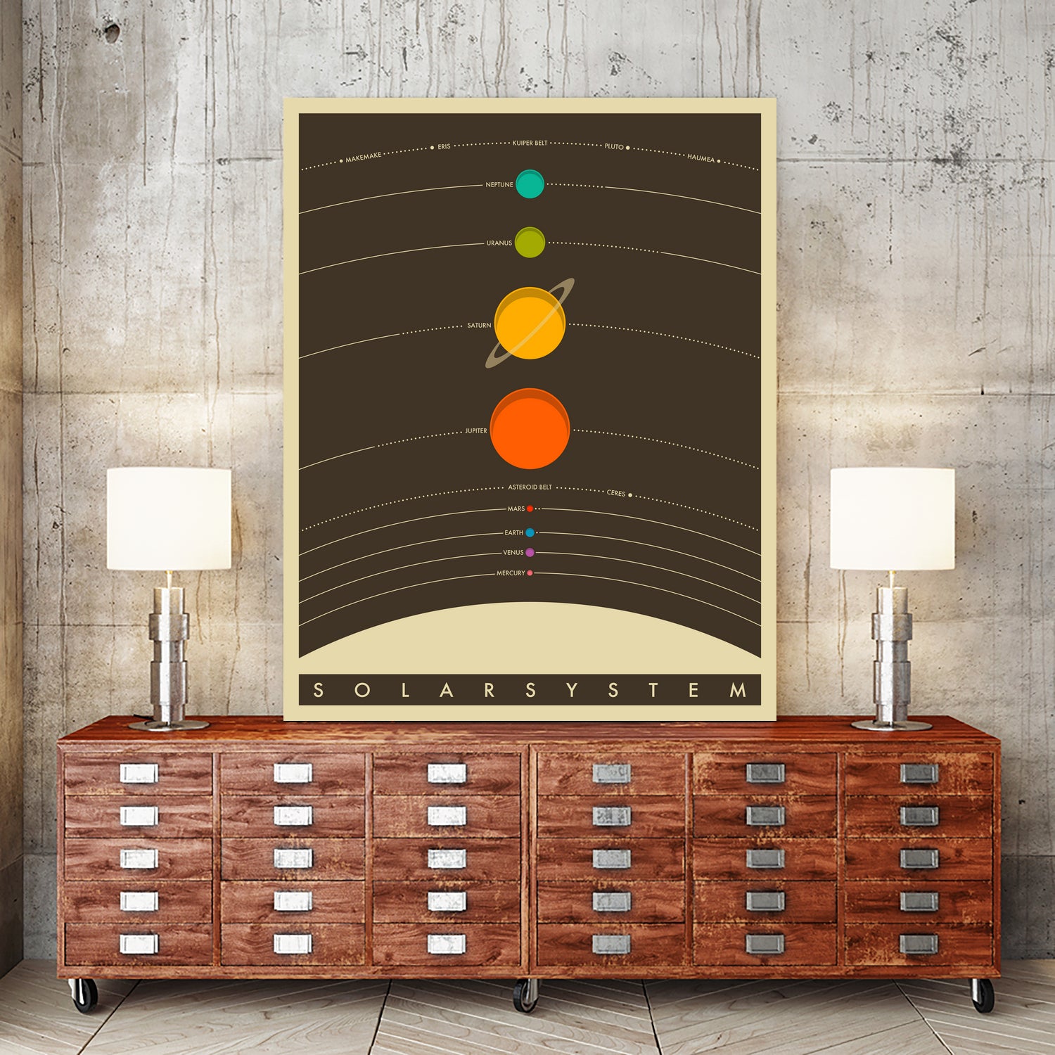 Solar System by Jazzberry Blue on GIANT ART - brown vector illustration