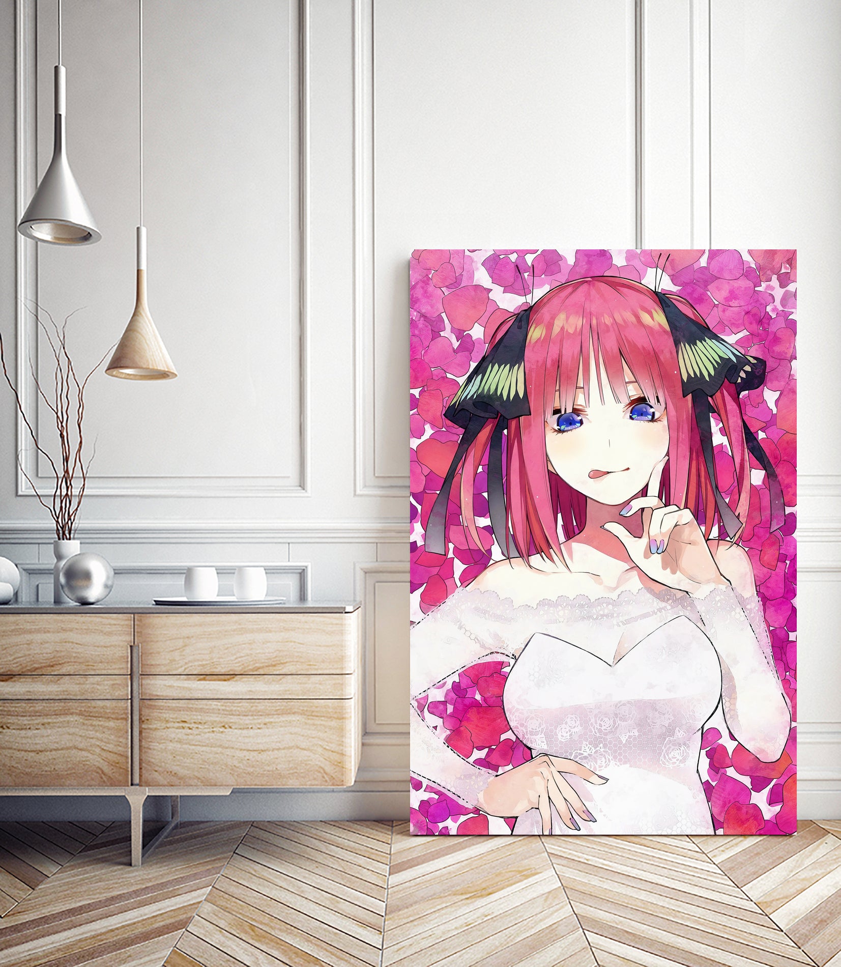 Nino Nakano Quintuplets by Javier Arrarte on GIANT ART - pink game design