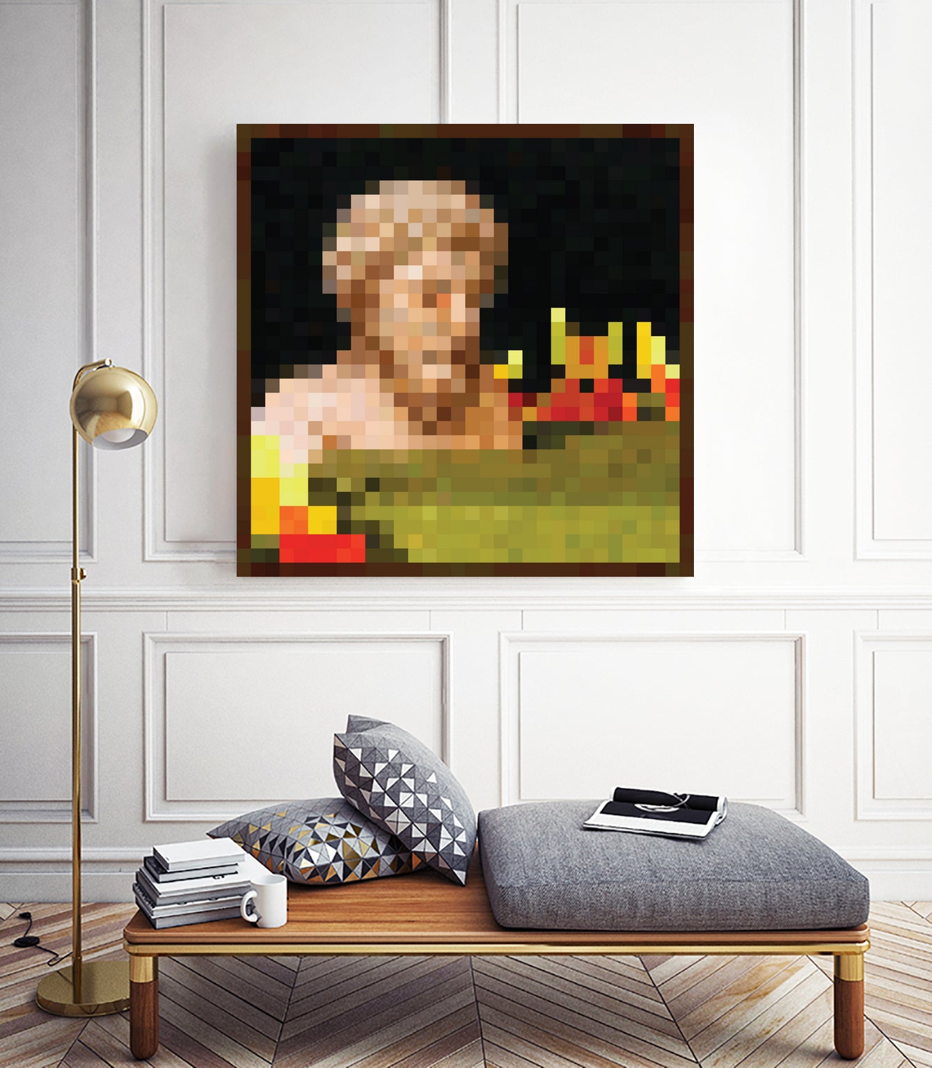 Minecraft Painting Bust by Javier Arrarte on GIANT ART - black digital painting