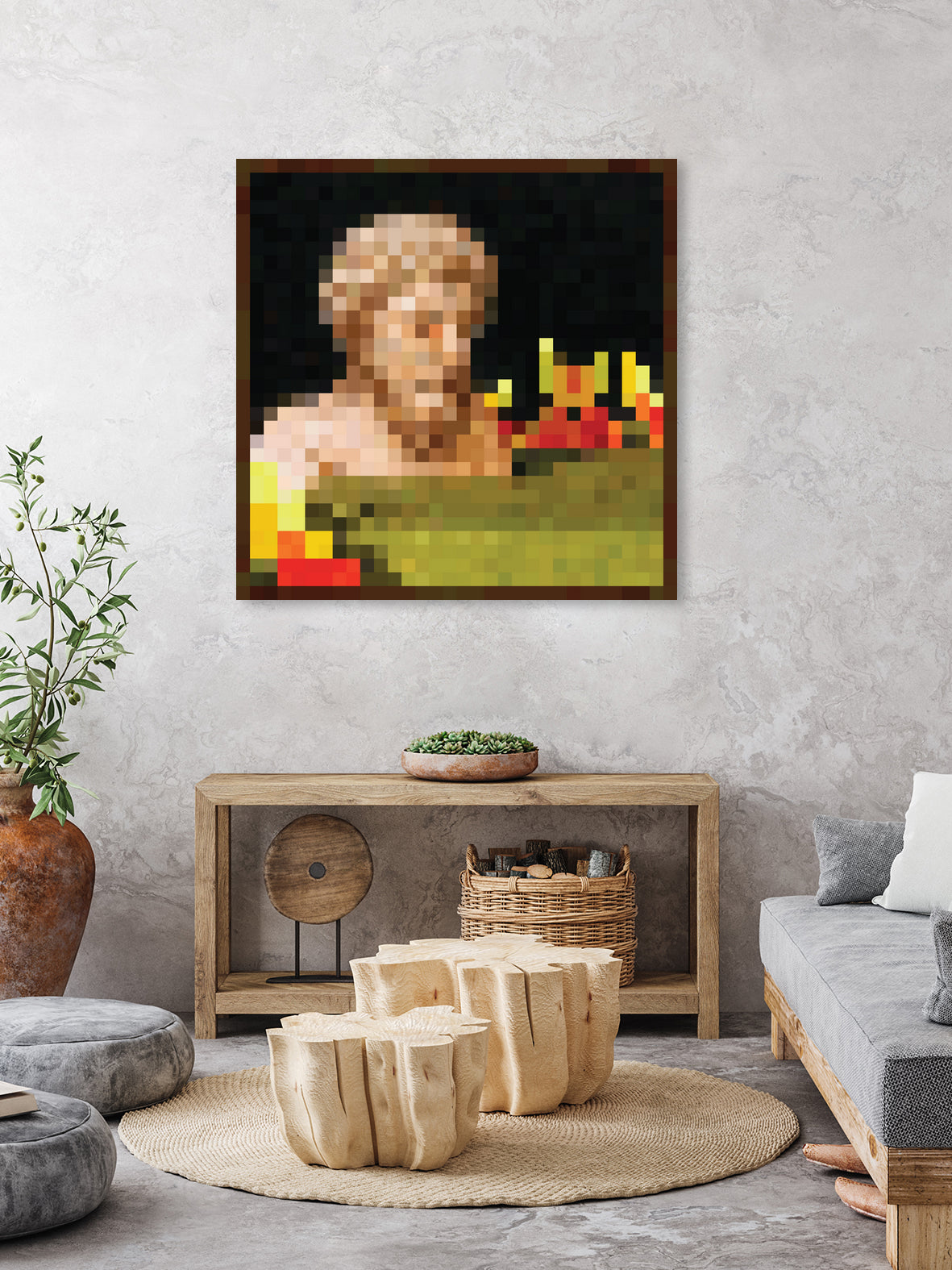Minecraft Painting Bust by Javier Arrarte on GIANT ART - black digital painting