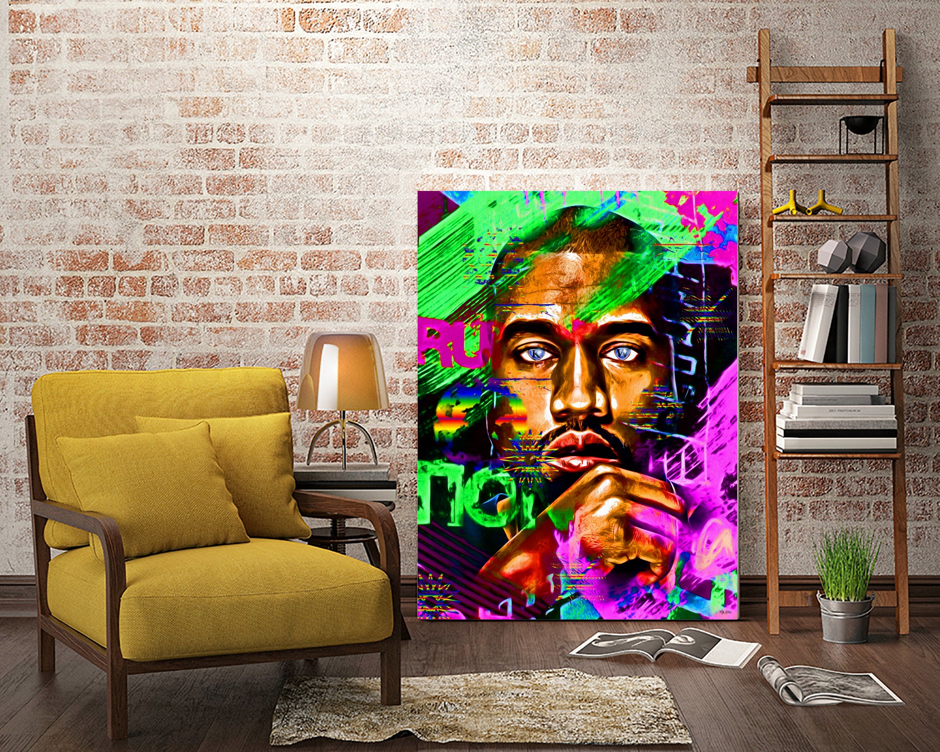 KW Painted by Daniel Janda on GIANT ART - gray digital painting