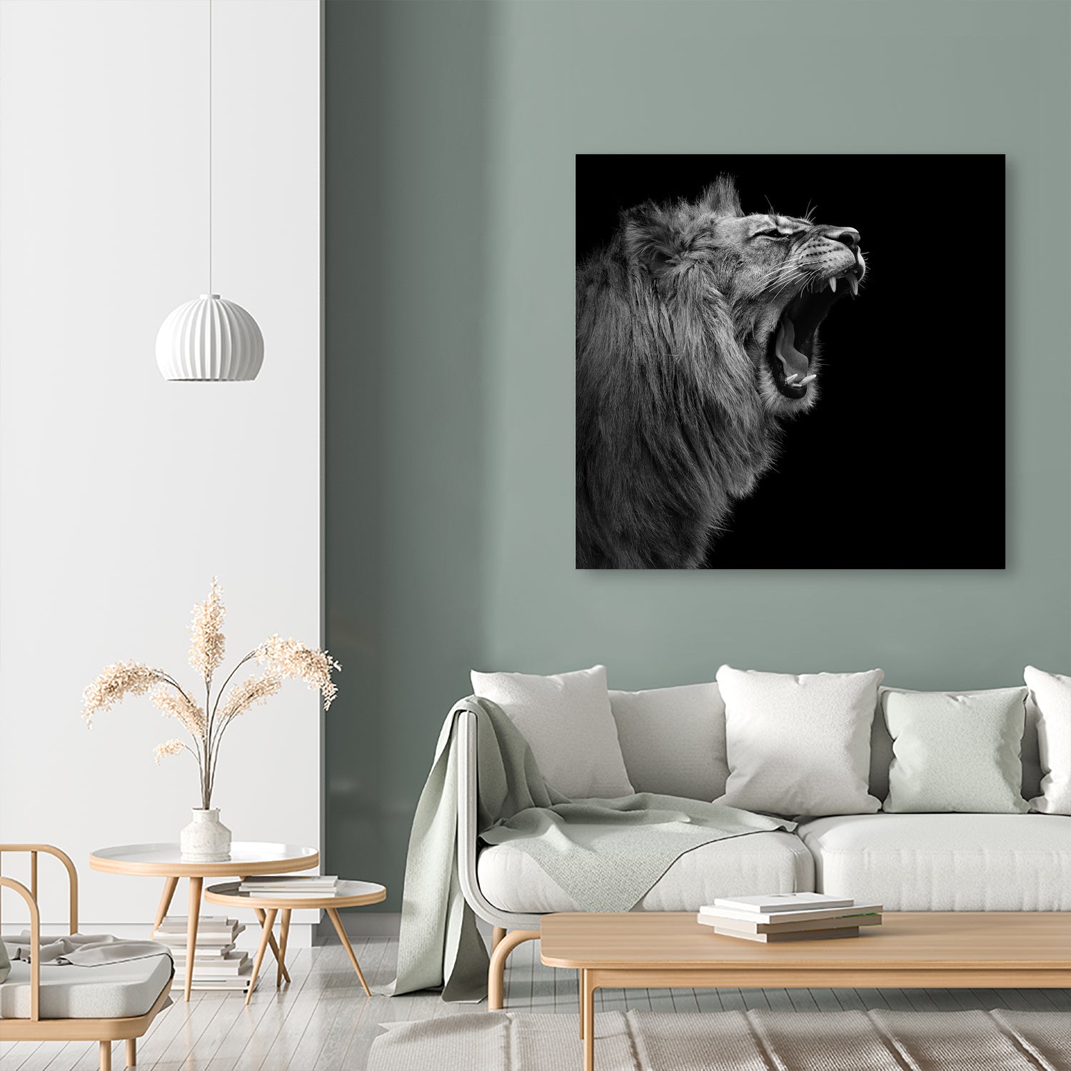 Lion in black and white by Lukas Holas on GIANT ART - black photo manipulation