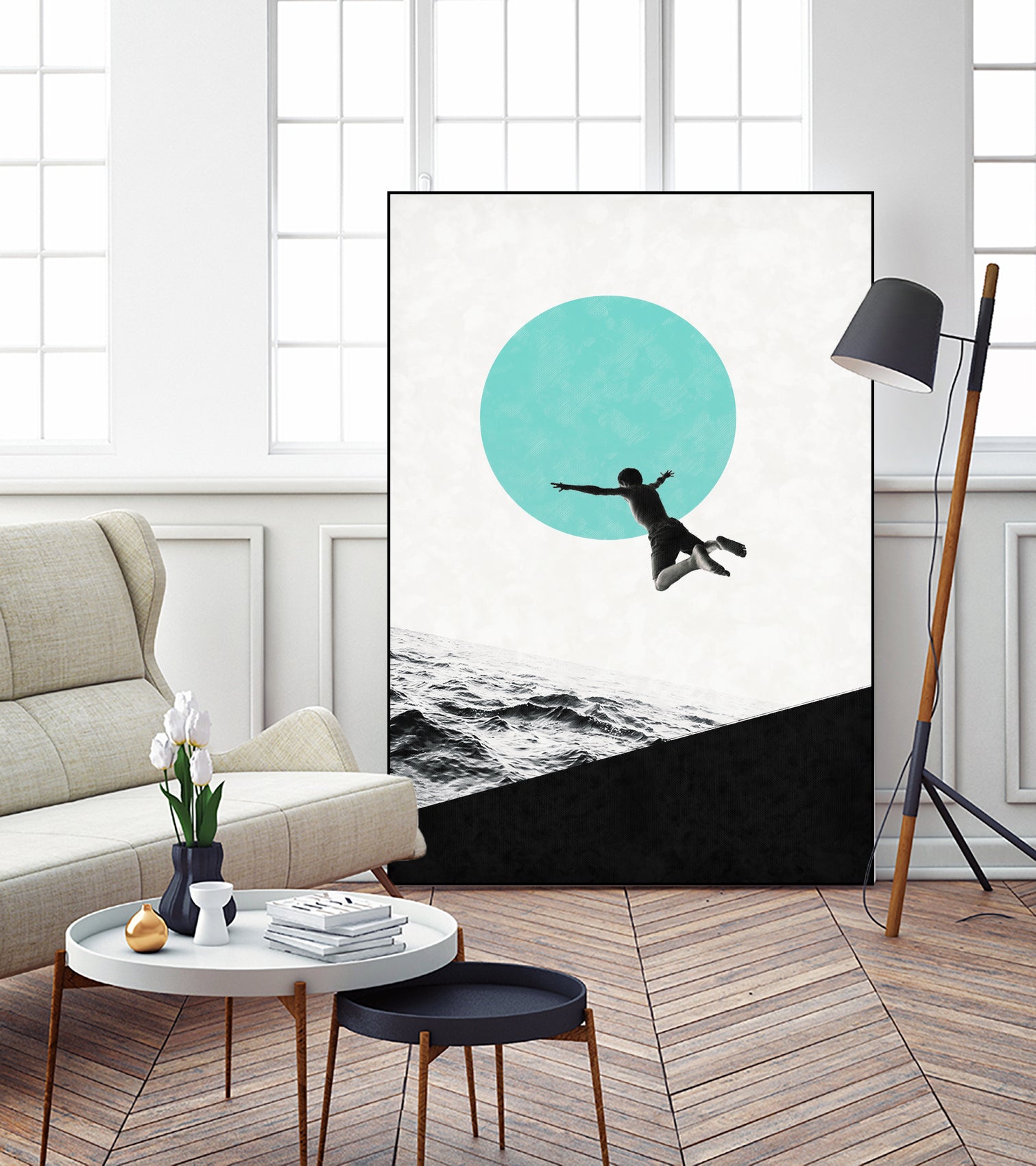 Don't think. Jump ... by Menelaos Trompoukis on GIANT ART - gray photo manipulation