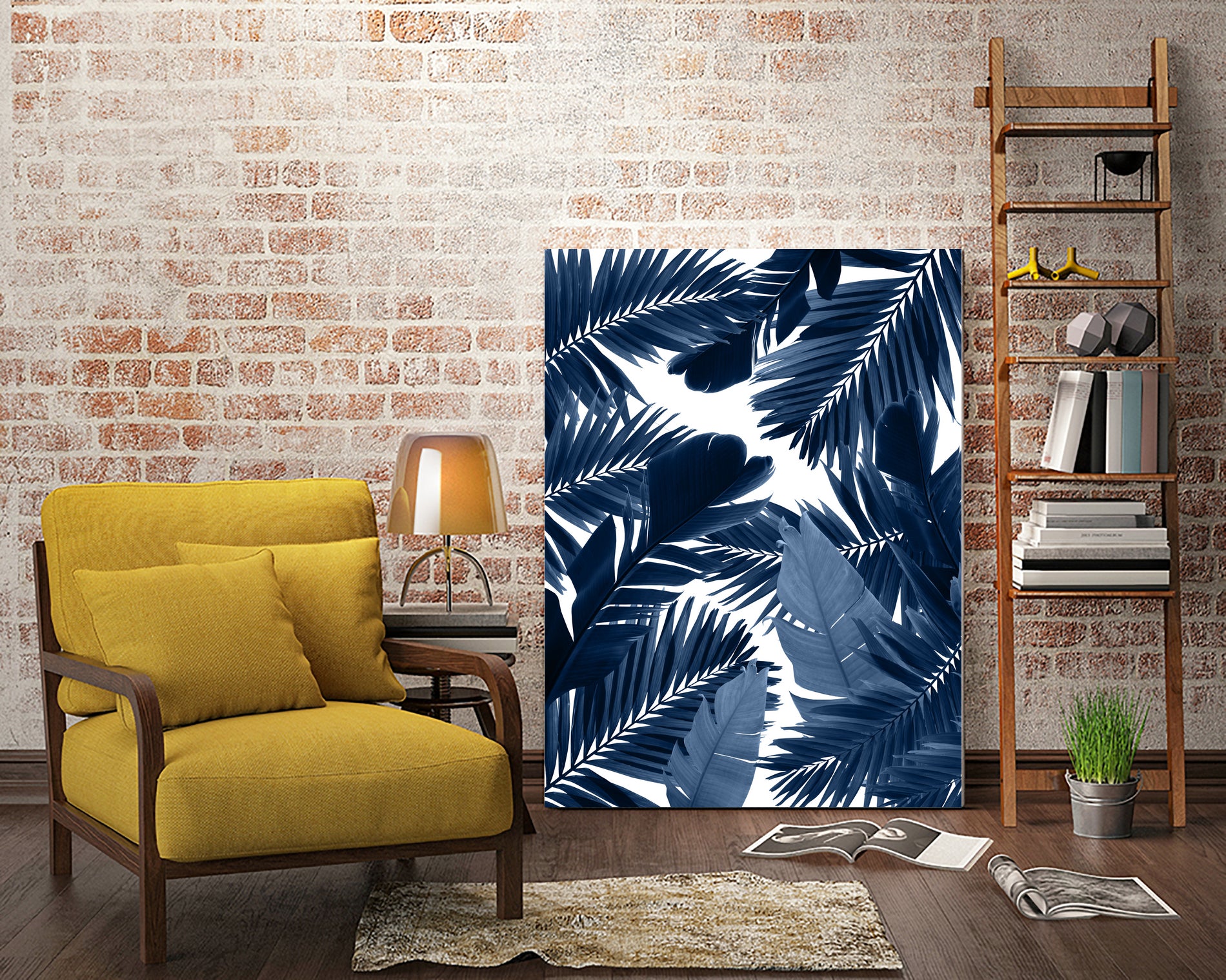 Jungle Leaves Finesse #3 #tropical #decor #art by Anita & Bella Jantz on GIANT ART - blue photo illustration