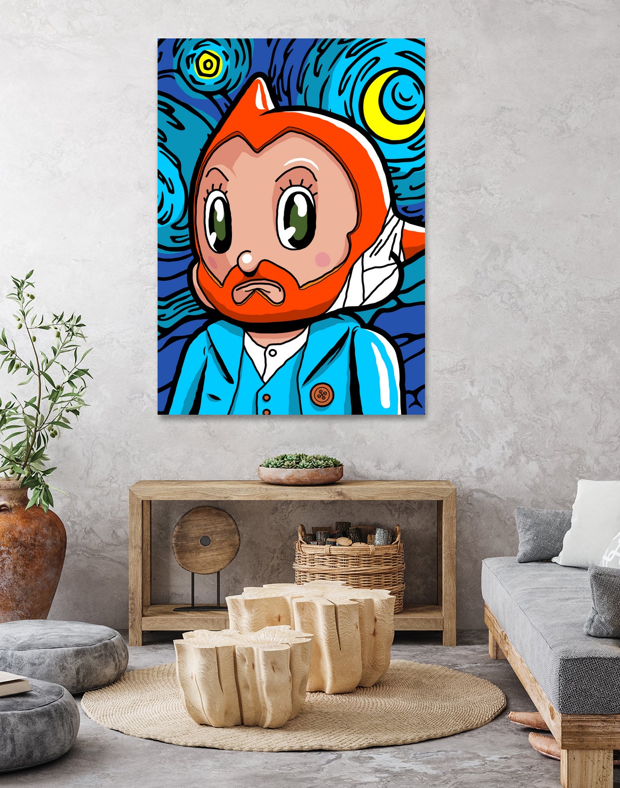 Astro Night by Bily Mariano da Luz on GIANT ART - blue digital drawing