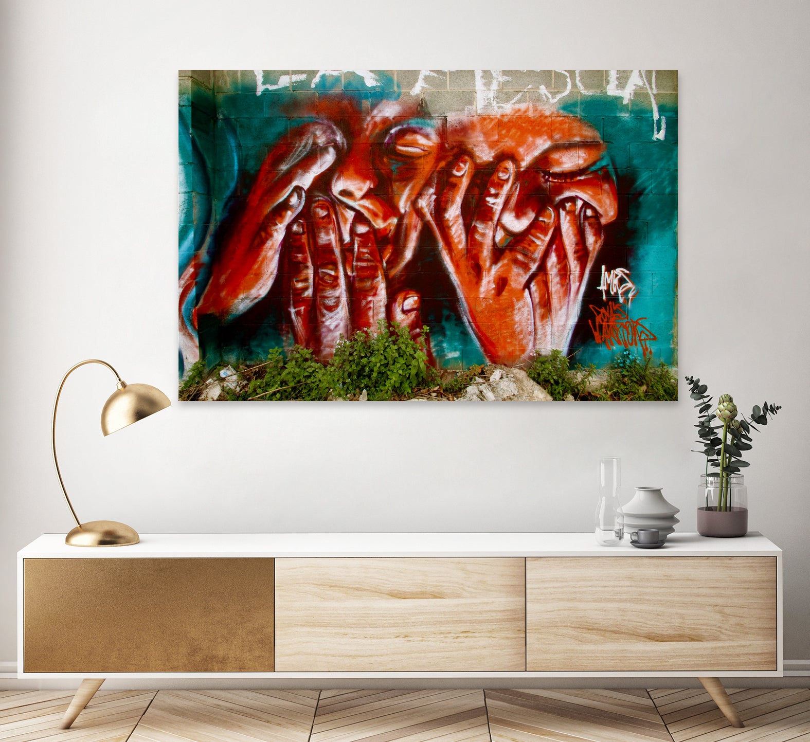 Conflicted by Luke Robertson on GIANT ART - red photo manipulation