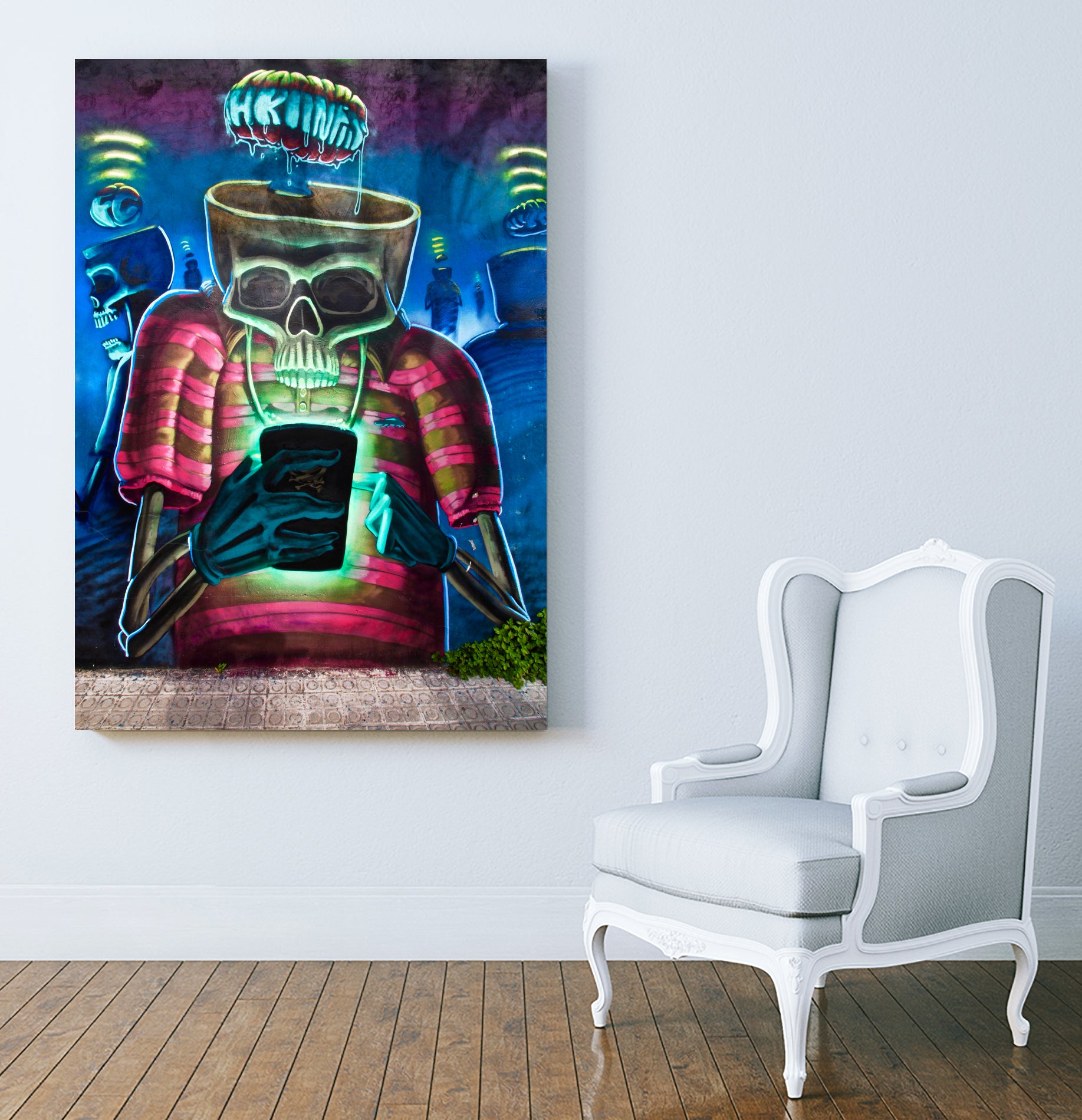 Digital Demons by Luke Robertson on GIANT ART - blue photo manipulation