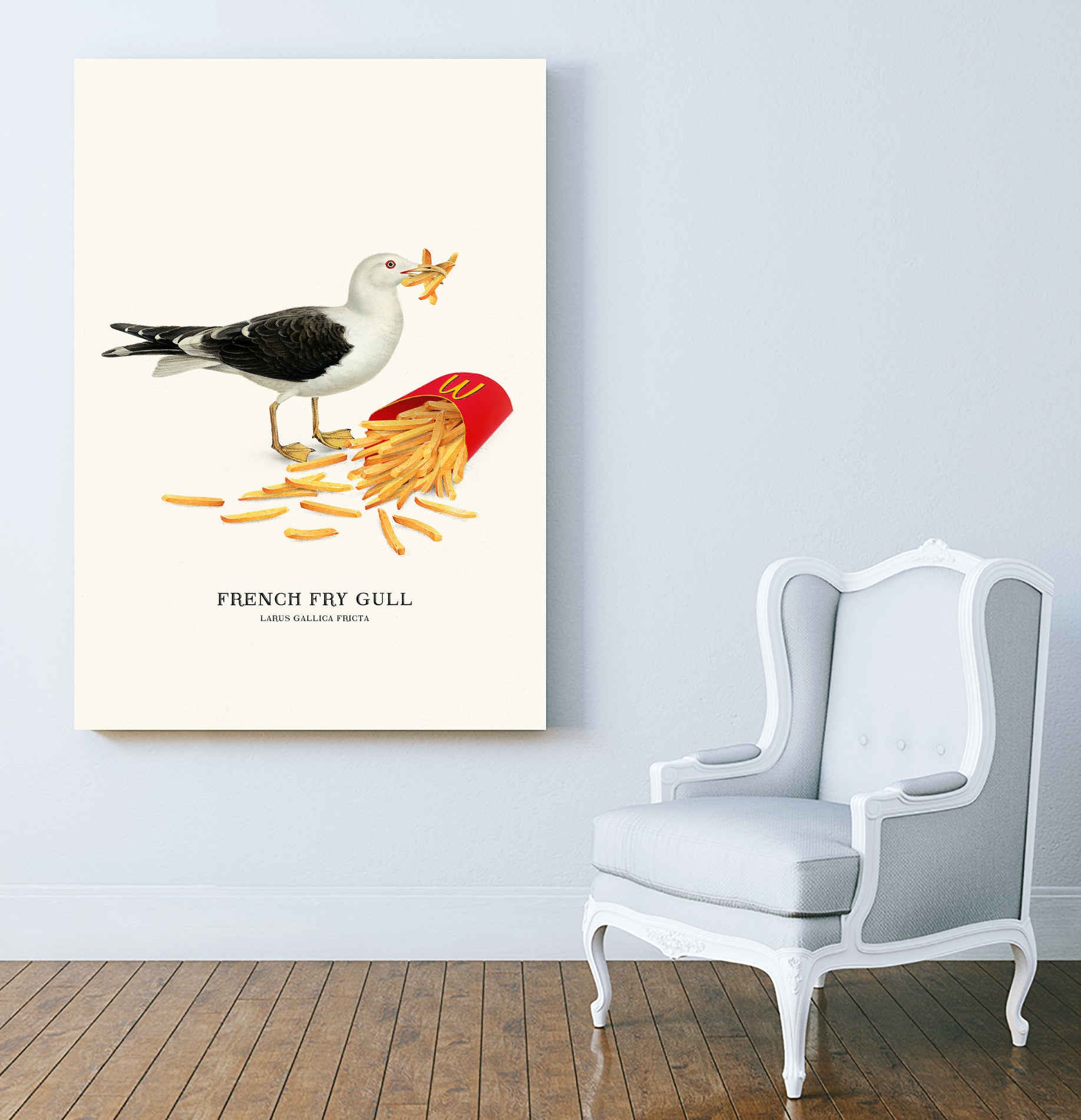 French Fry Gull by Jonas Loose on GIANT ART - yellow digital drawing