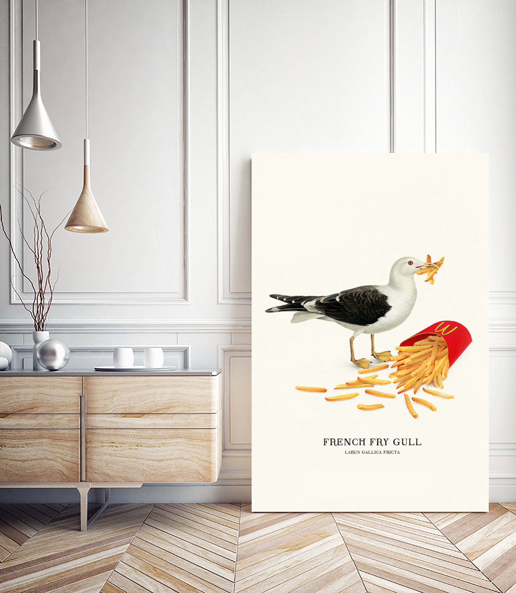 French Fry Gull by Jonas Loose on GIANT ART - yellow digital drawing