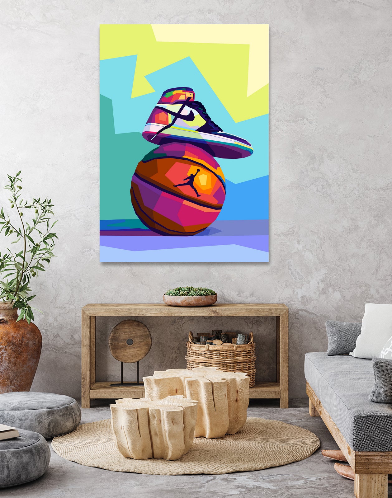 Air Jordan x Basketball by Noval Purnama on GIANT ART - white vector illustration