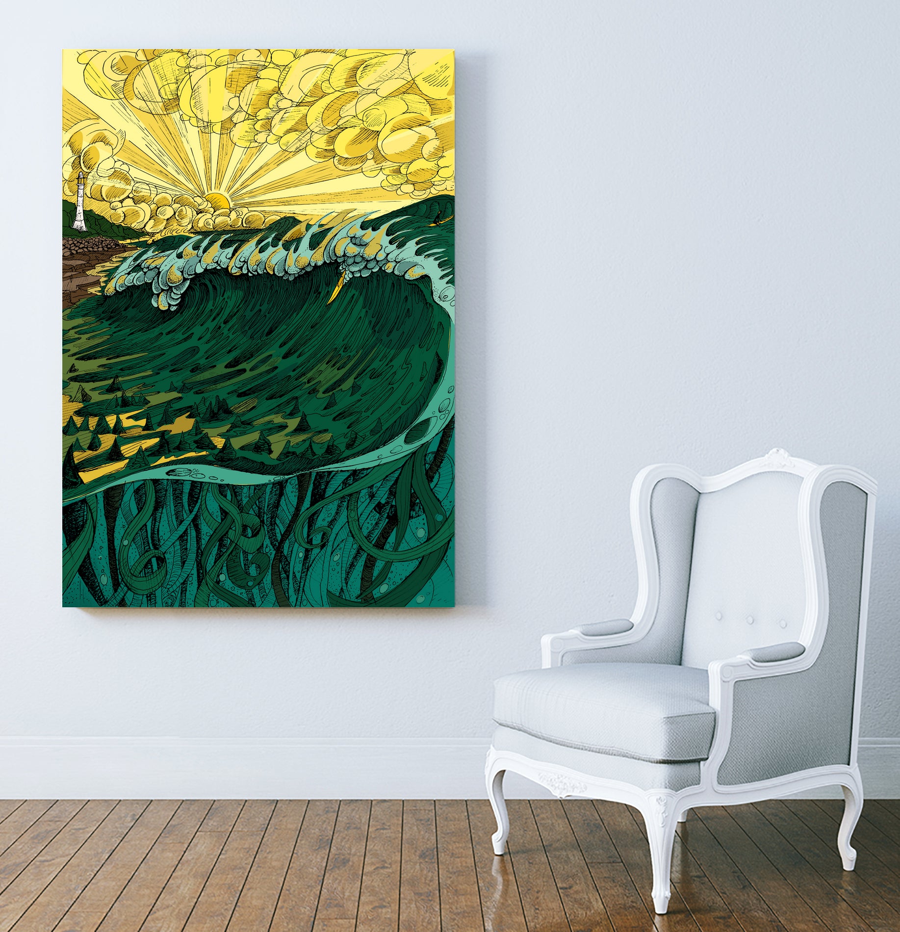 Morning of the Outerkom by Alistair Gaylard on GIANT ART - white digital drawing