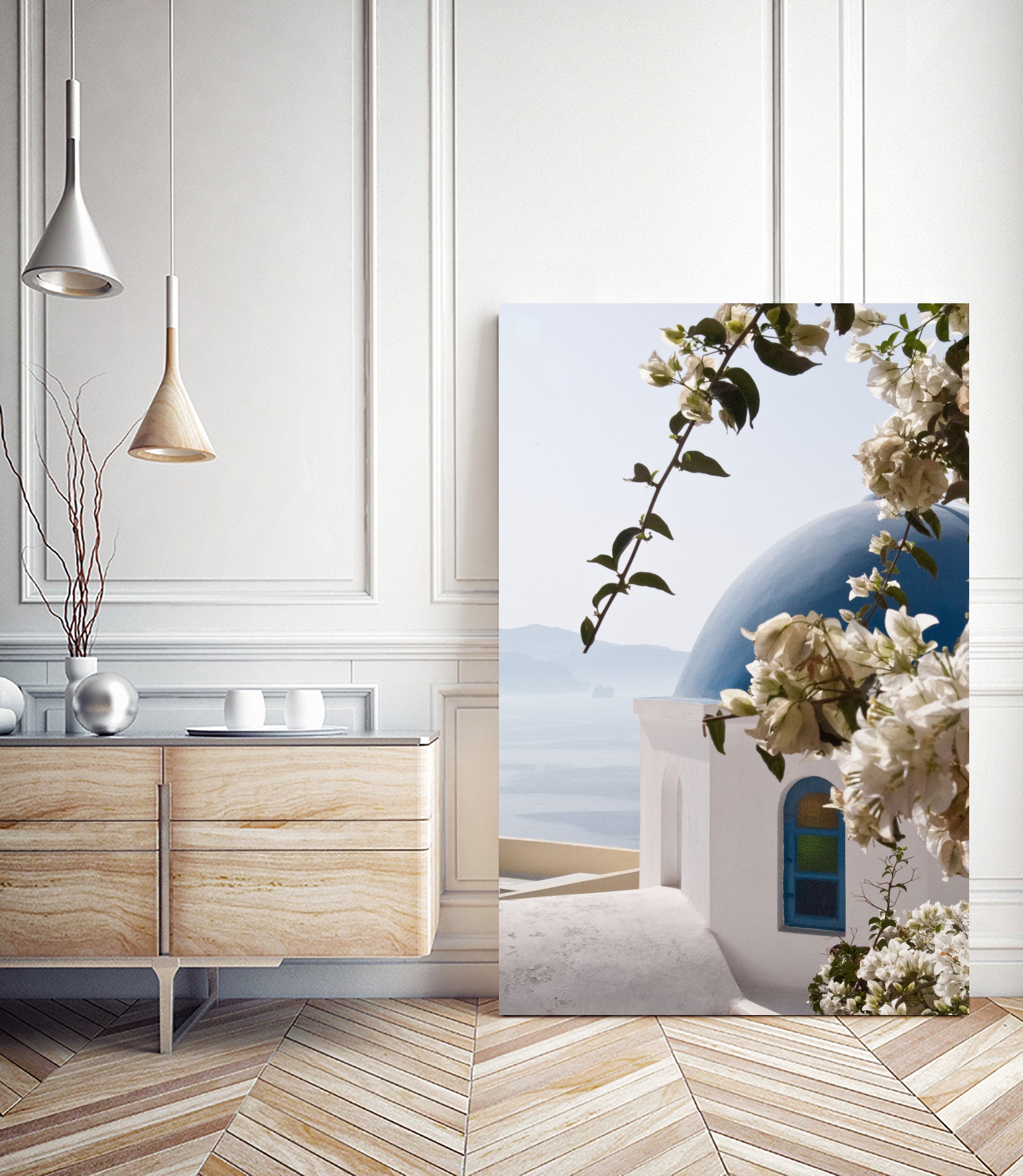 Santorini Oia #3 by Anita & Bella Jantz on GIANT ART - blue photo manipulation