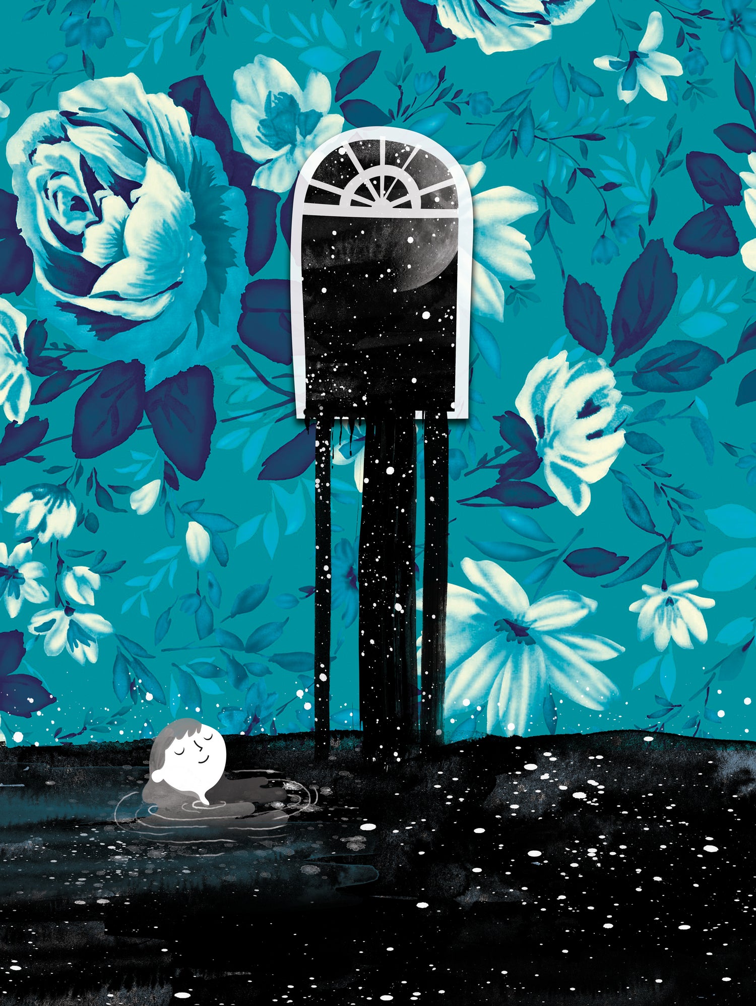 Nigh tSwim by Holly Hatam on GIANT ART - blue digital painting