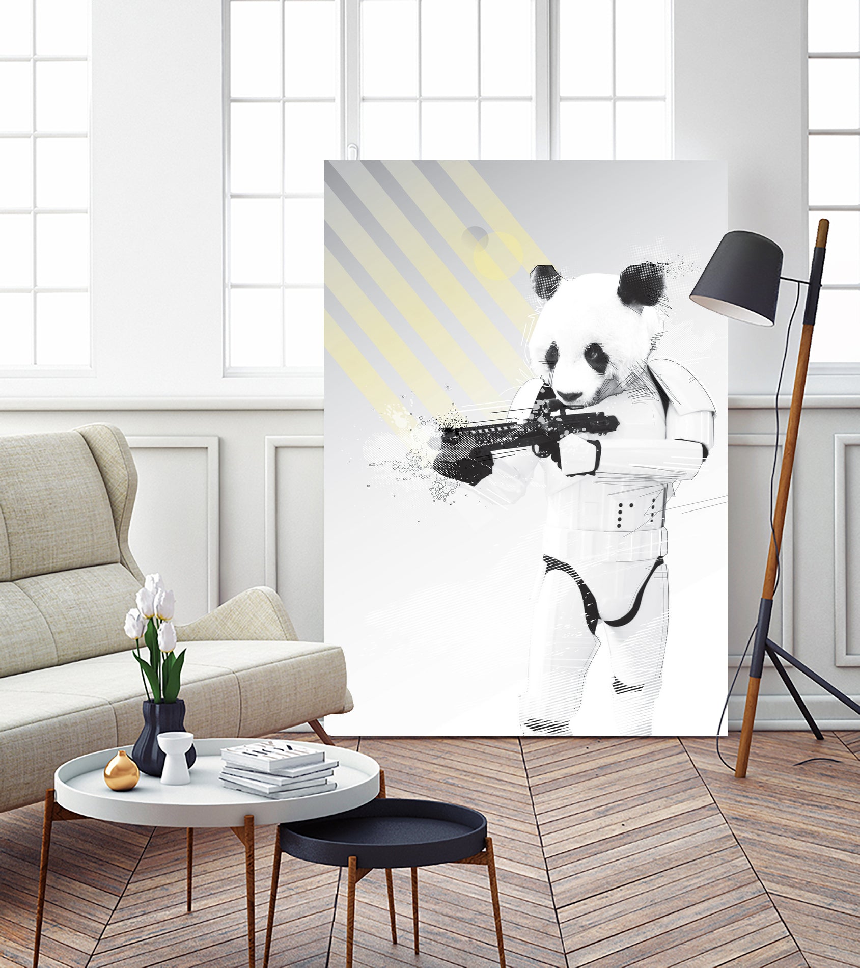 Stormtrooper Panda by Koen Cheung Mok on GIANT ART - white digital drawing