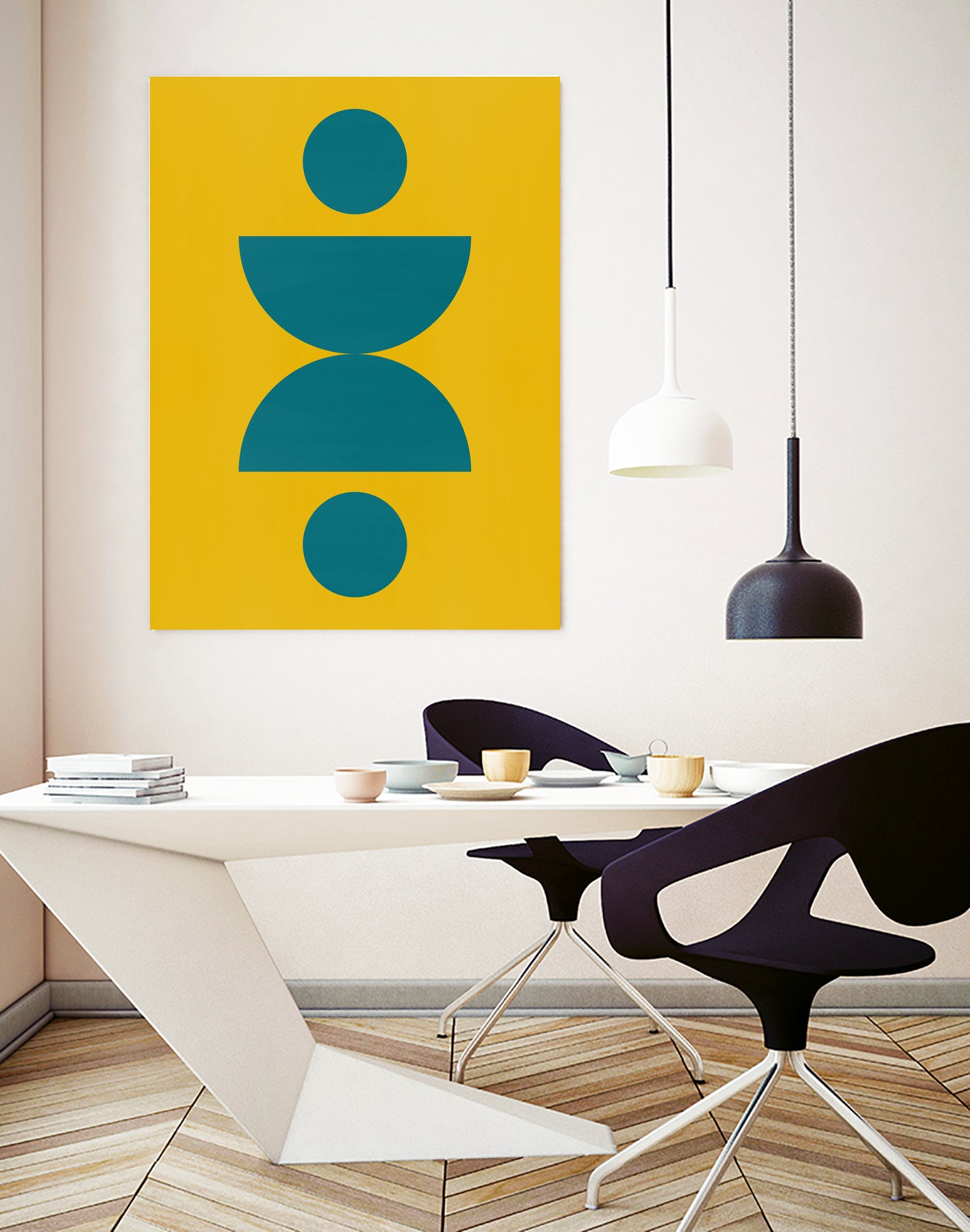 Vibrant shapes A by Vitor Costa on GIANT ART - green digital painting