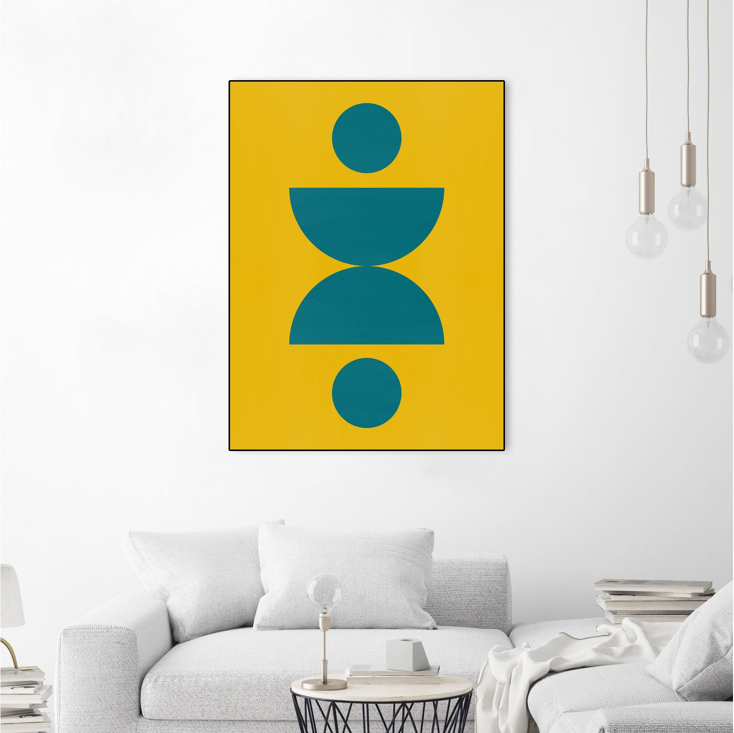 Vibrant shapes A by Vitor Costa on GIANT ART - green digital painting