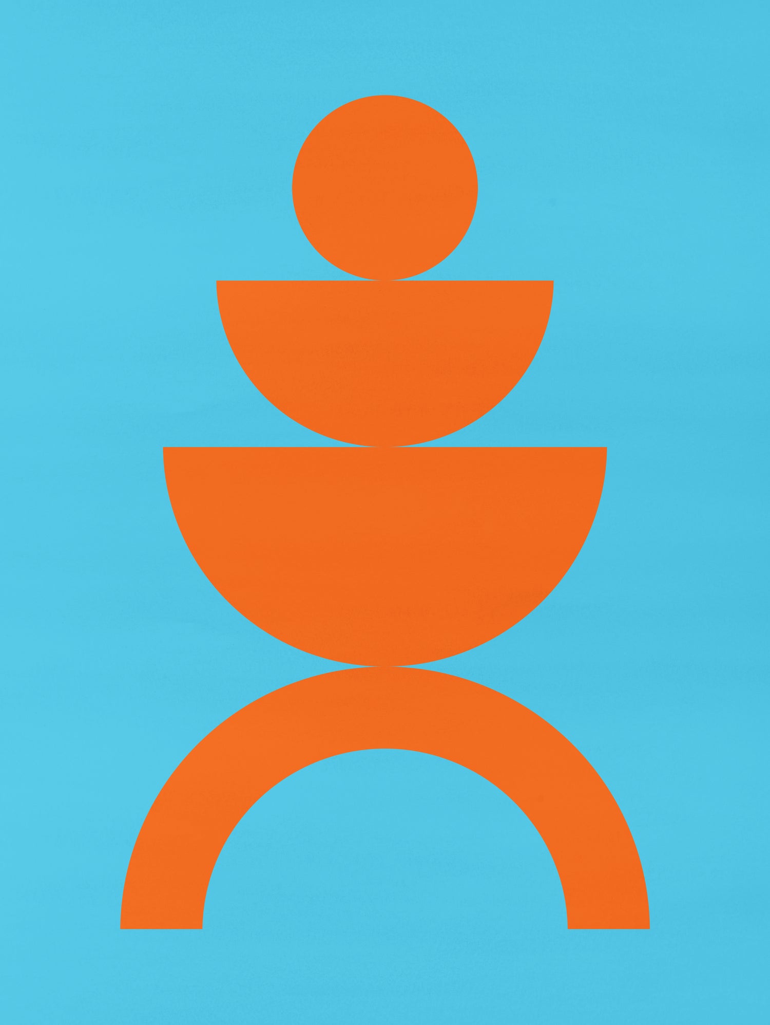 Vibrant shapes B by Vitor Costa on GIANT ART - orange digital painting